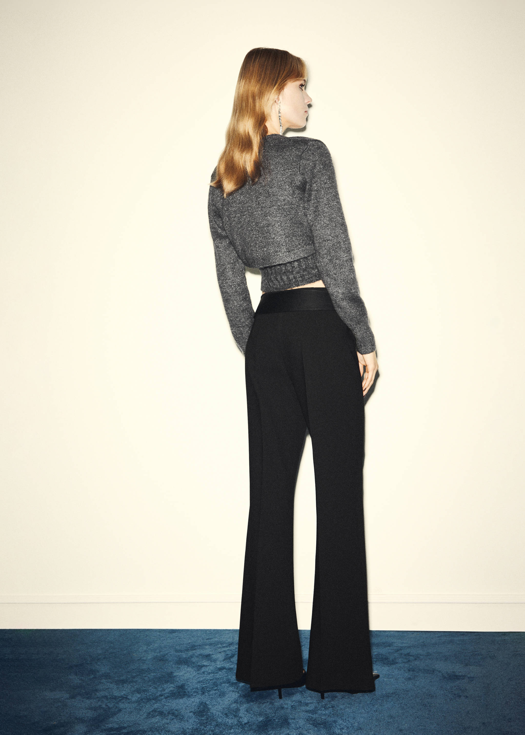 Lurex cropped cardigan - Reverse of the article