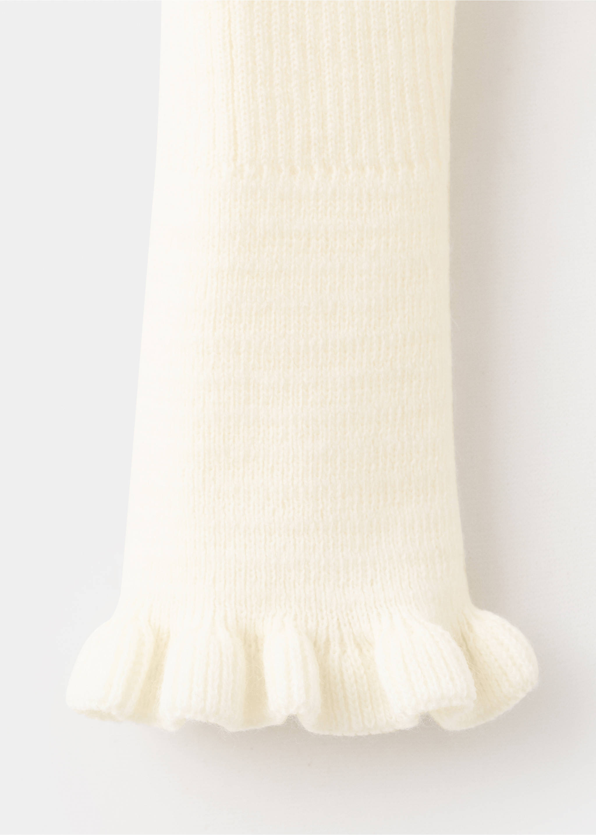 Scalloped edges cardigan - Details of the article 0, Ecru. Ref: 17019122-00.