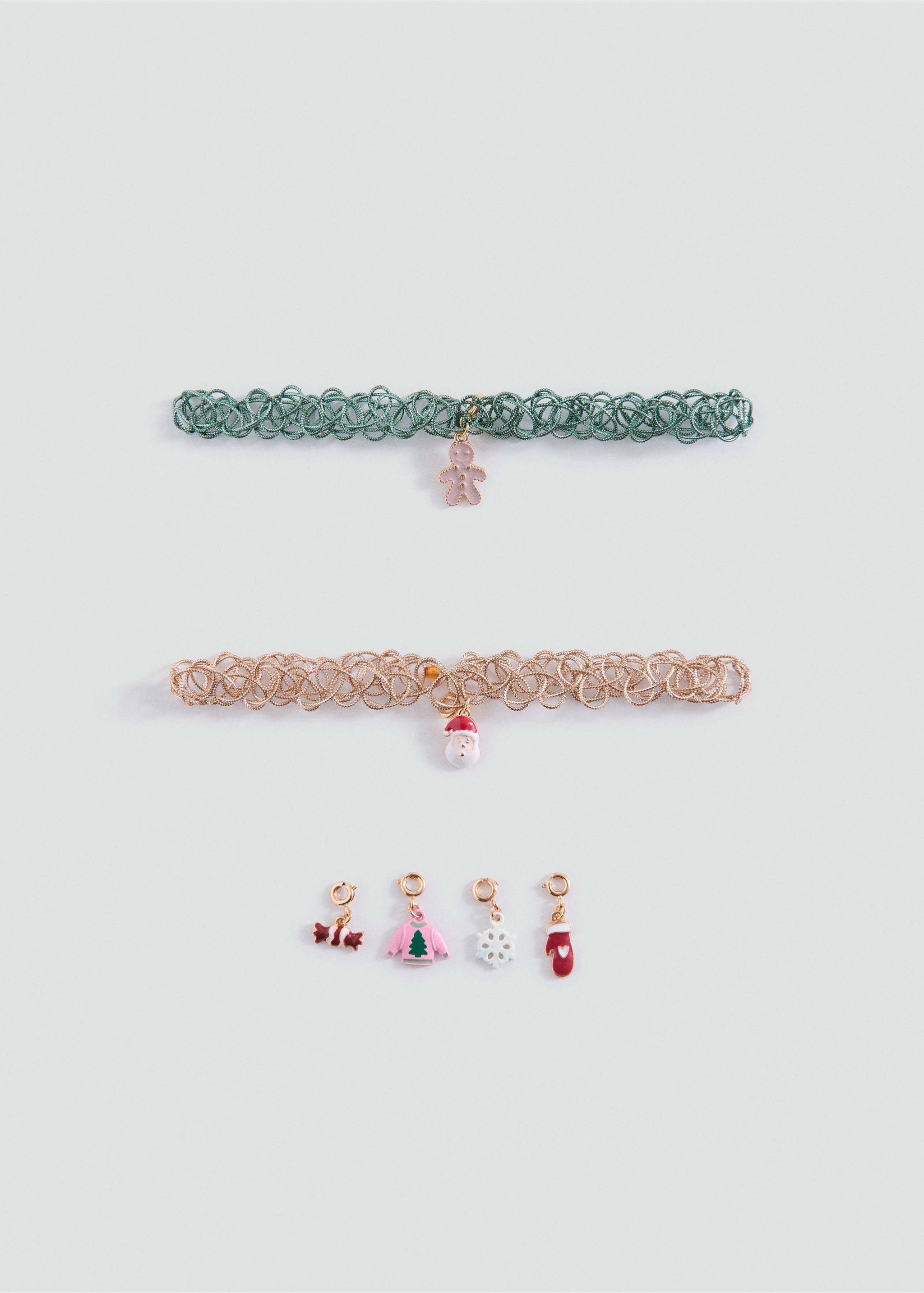 Pack of 2 Christmas chokers - Article without model, Gold. Ref: 17019211-00.