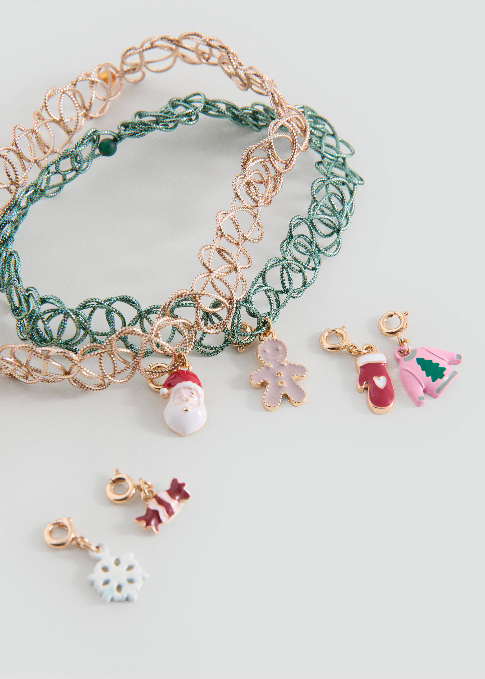 Pack of 2 Christmas chokers - Medium plane, Gold. Ref: 17019211-00.