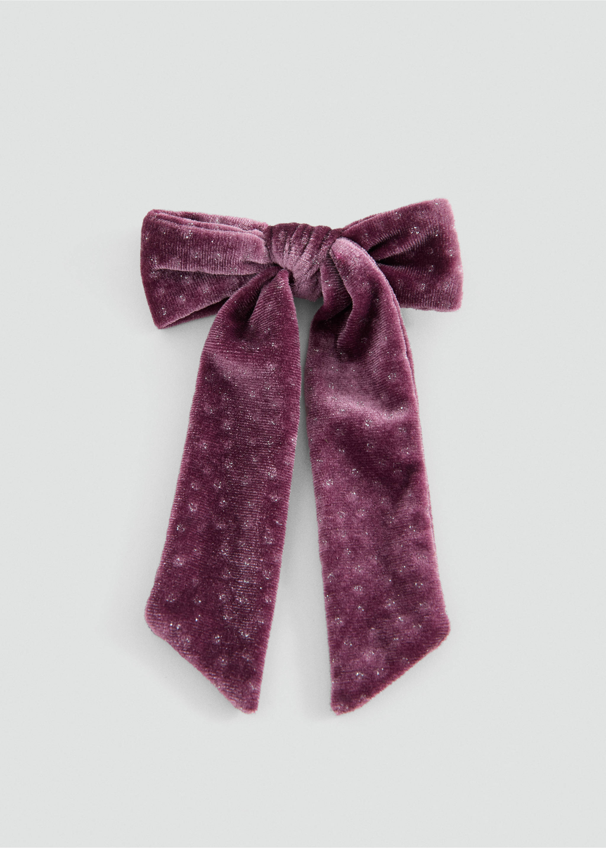 Velvet bow hairclip - Article without model, Pink. Ref: 17019213-00.