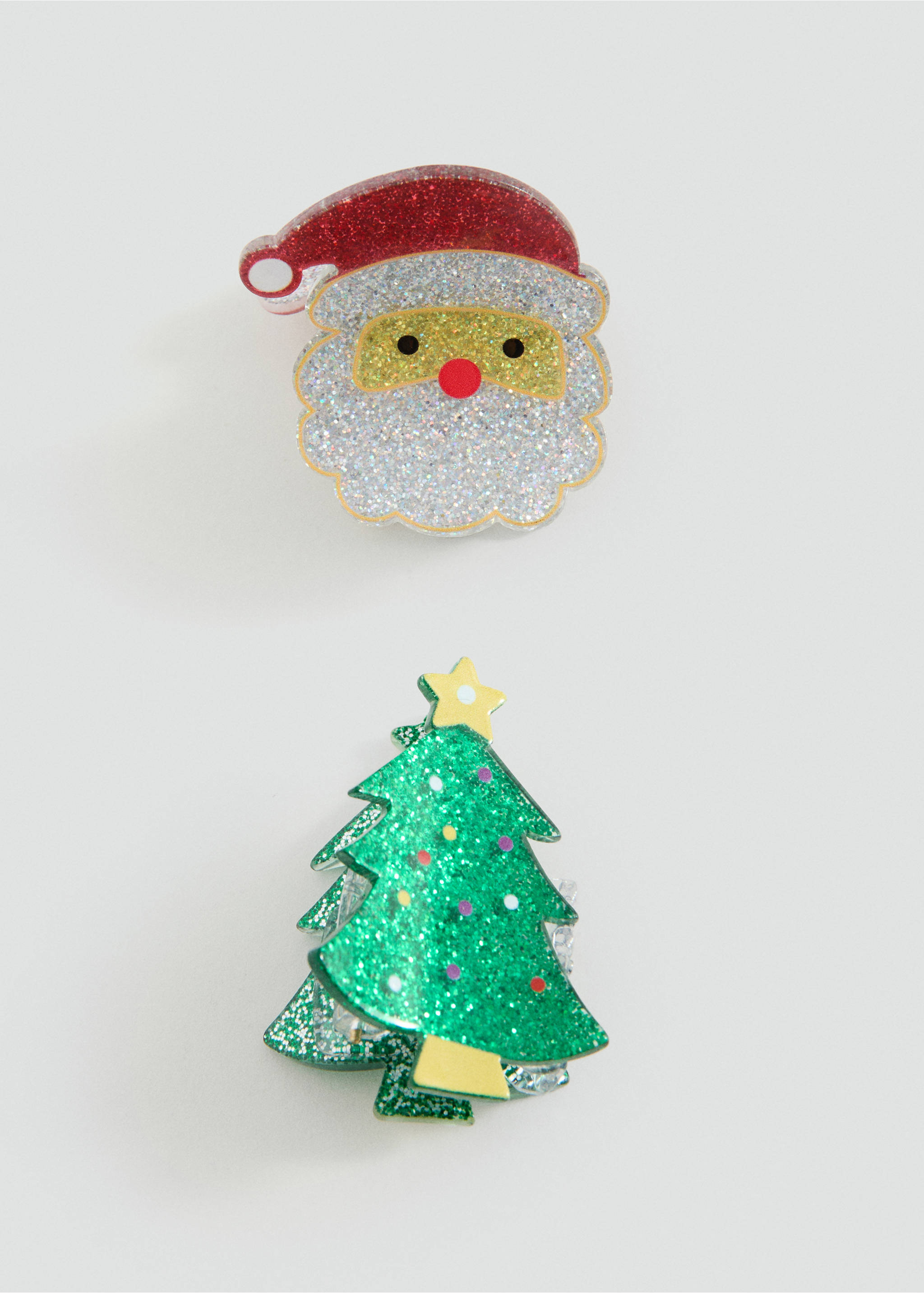 Pack of 2 Christmas pins - Article without model, Green. Ref: 17019214-00.