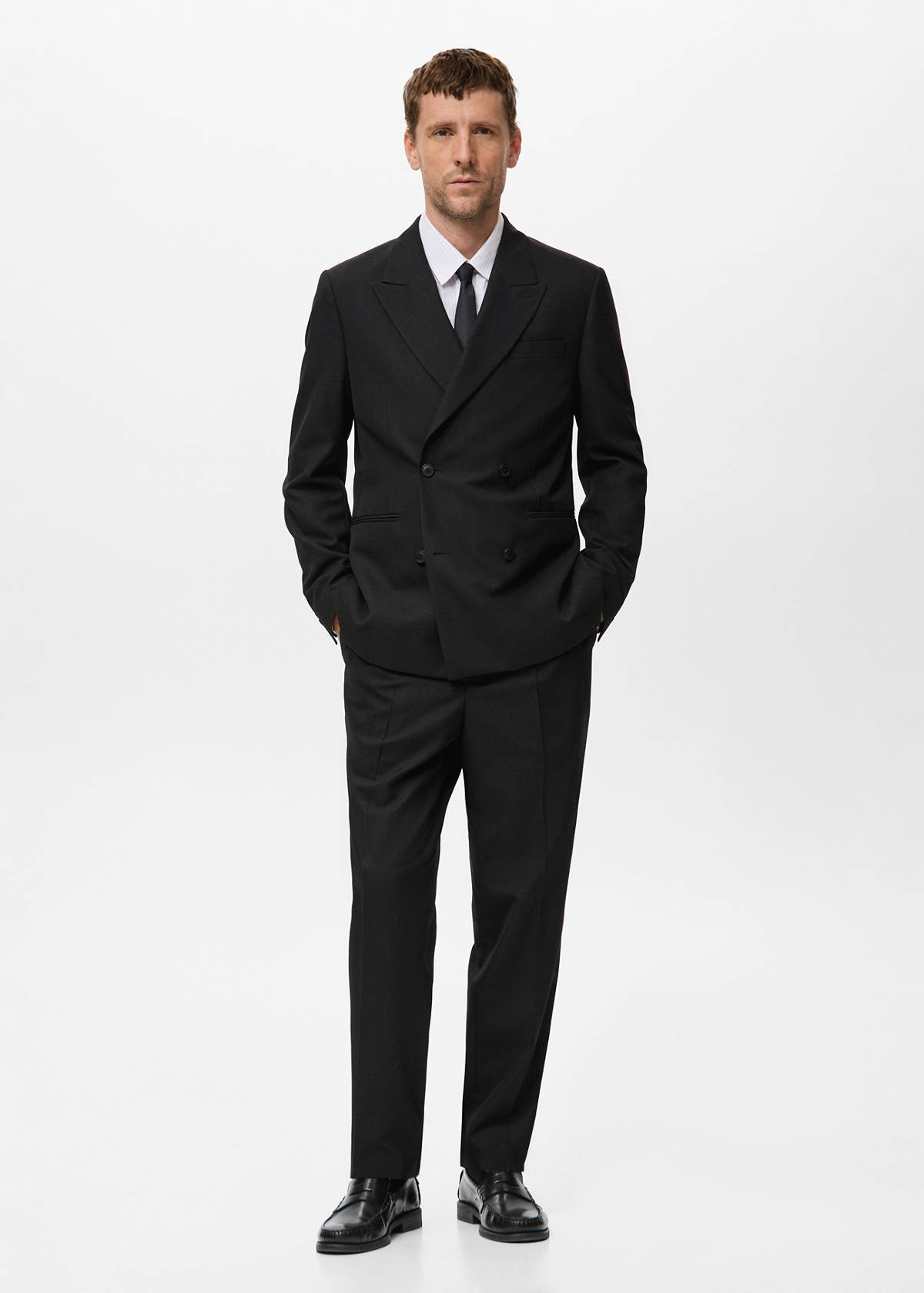 Regular-fit double-breasted jacket