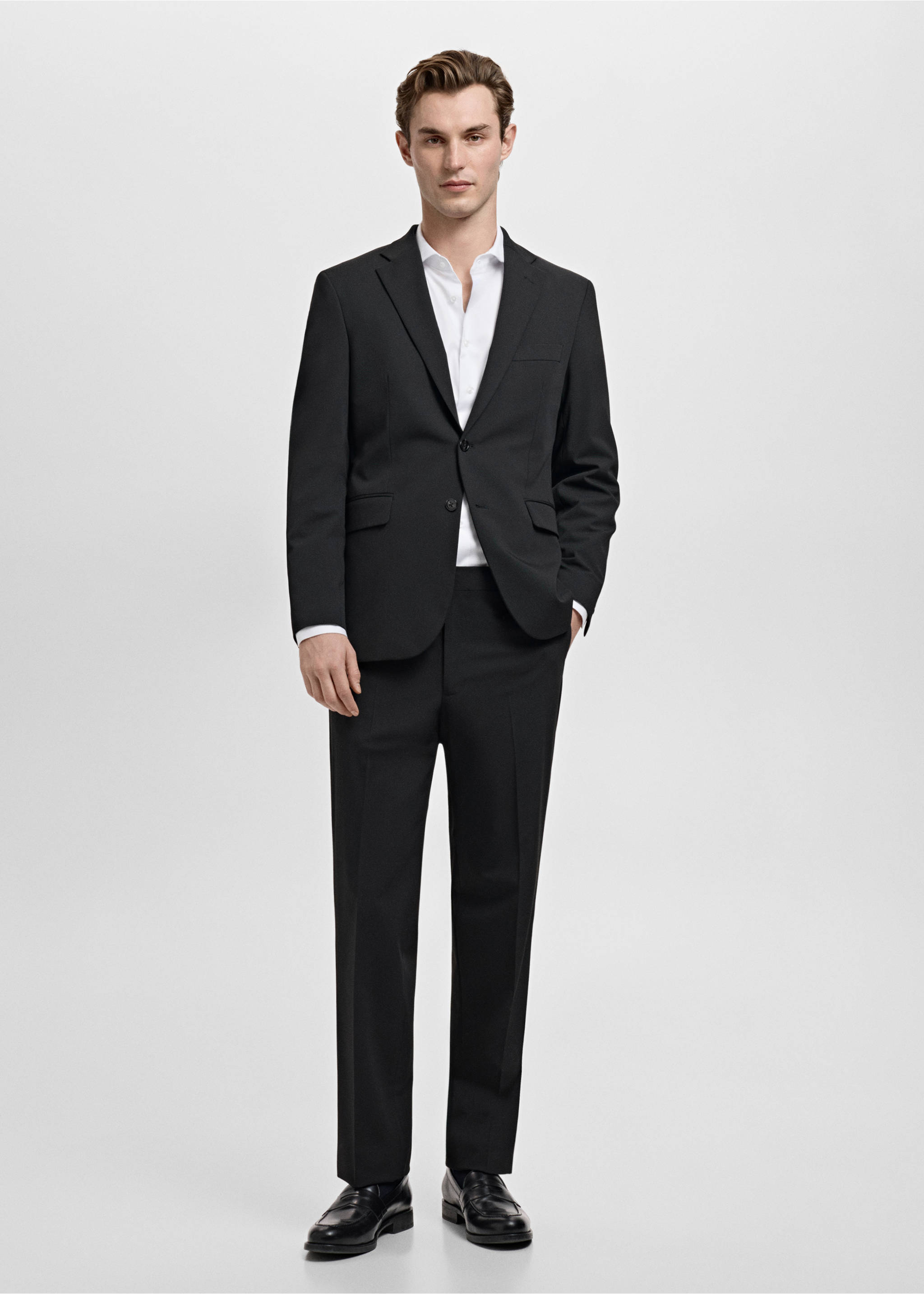 London regular-fit trousers - General plane, Black. Ref: 17019607-00.