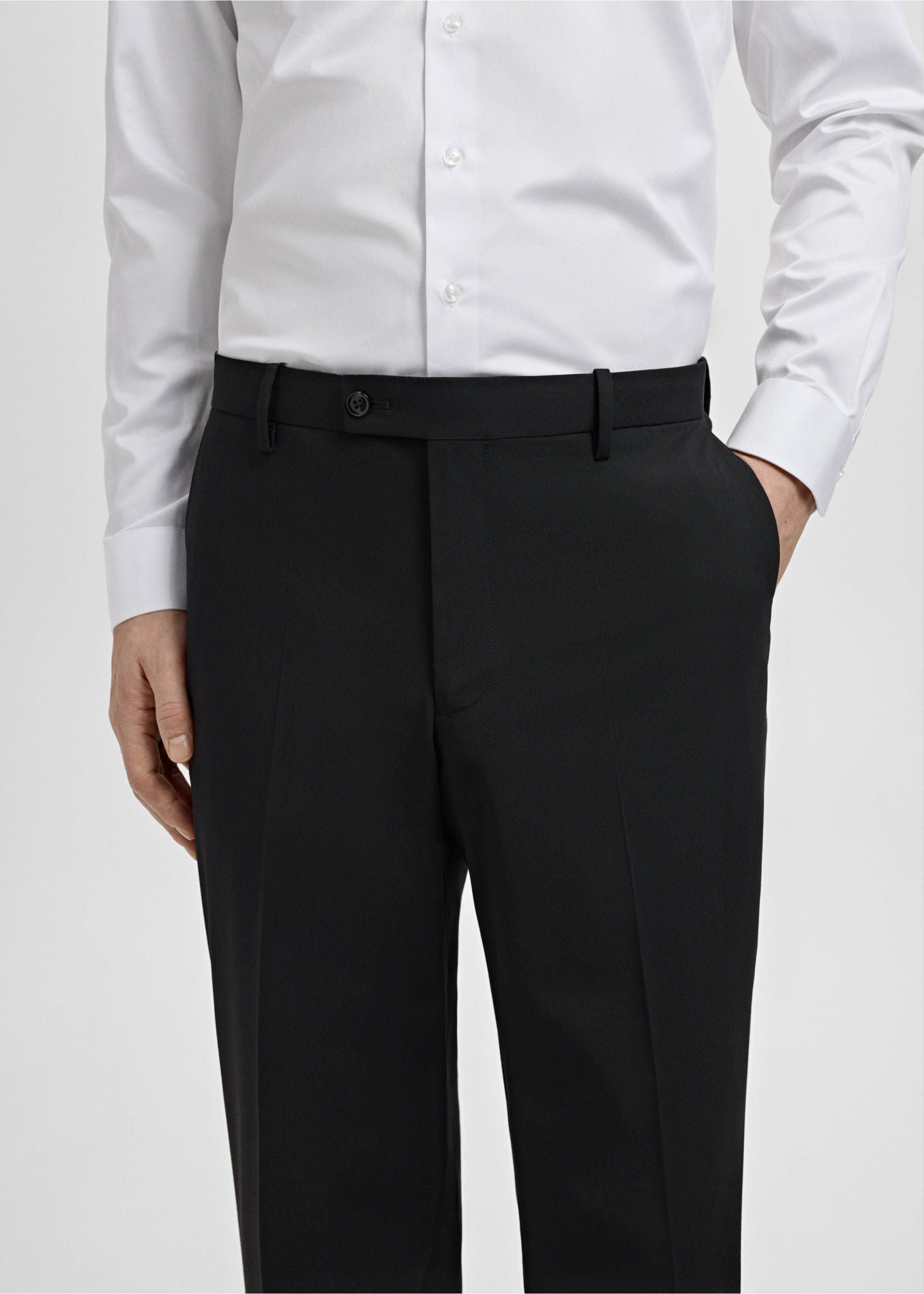 London regular-fit trousers - Details of the article 1, Black. Ref: 17019607-00.