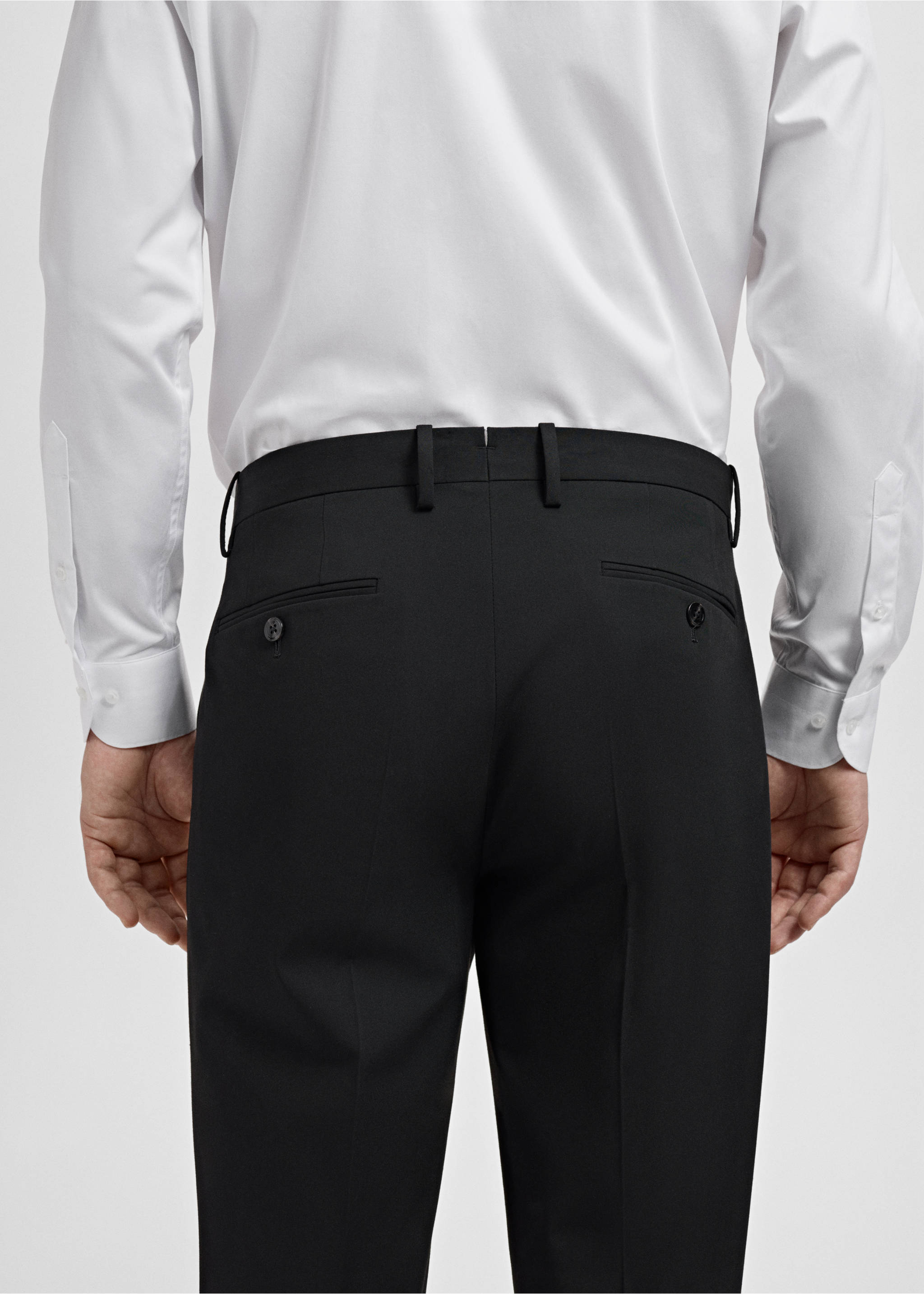 London regular-fit trousers - Details of the article 3, Black. Ref: 17019607-00.