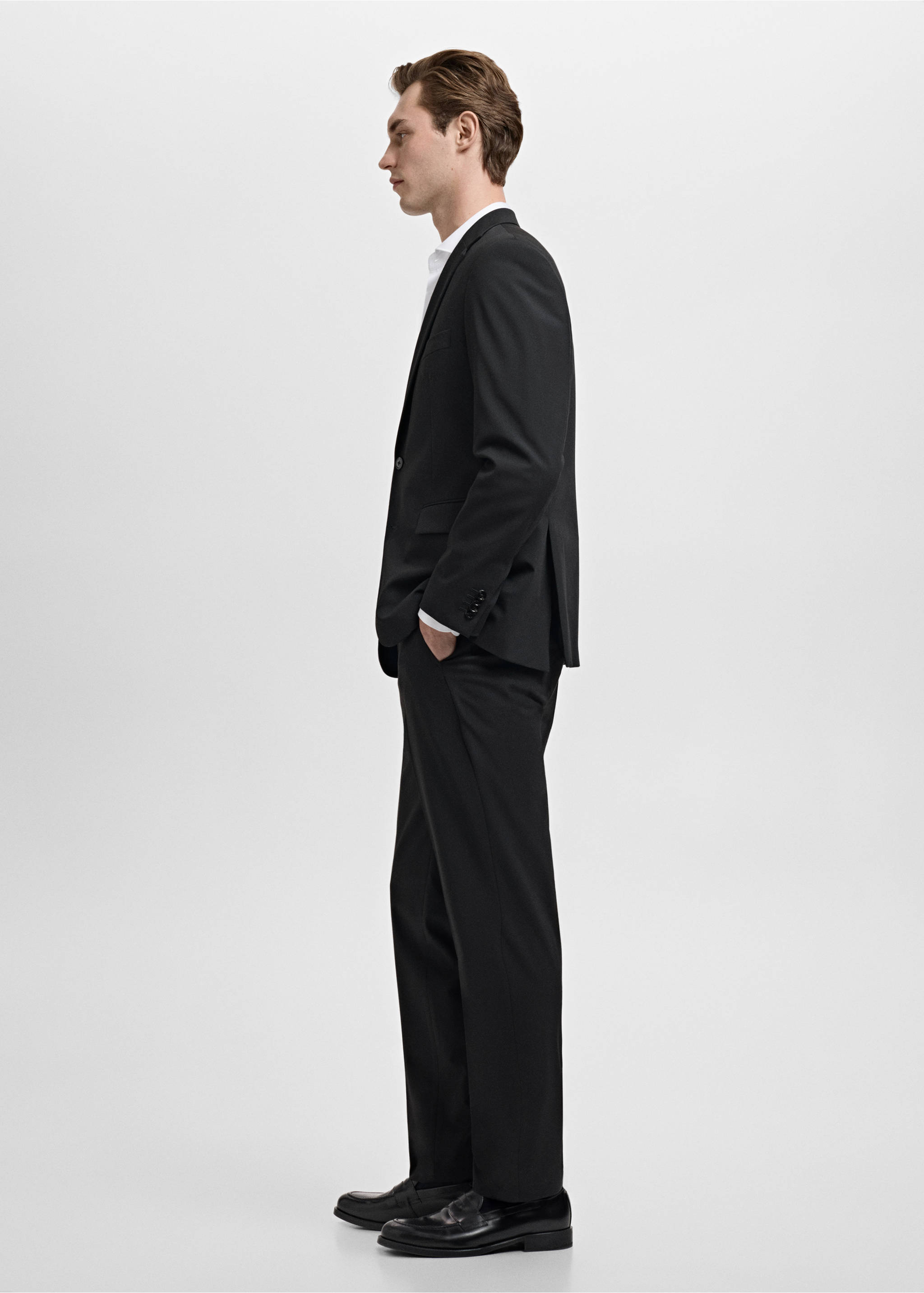 London regular-fit trousers - Details of the article 2, Black. Ref: 17019607-00.