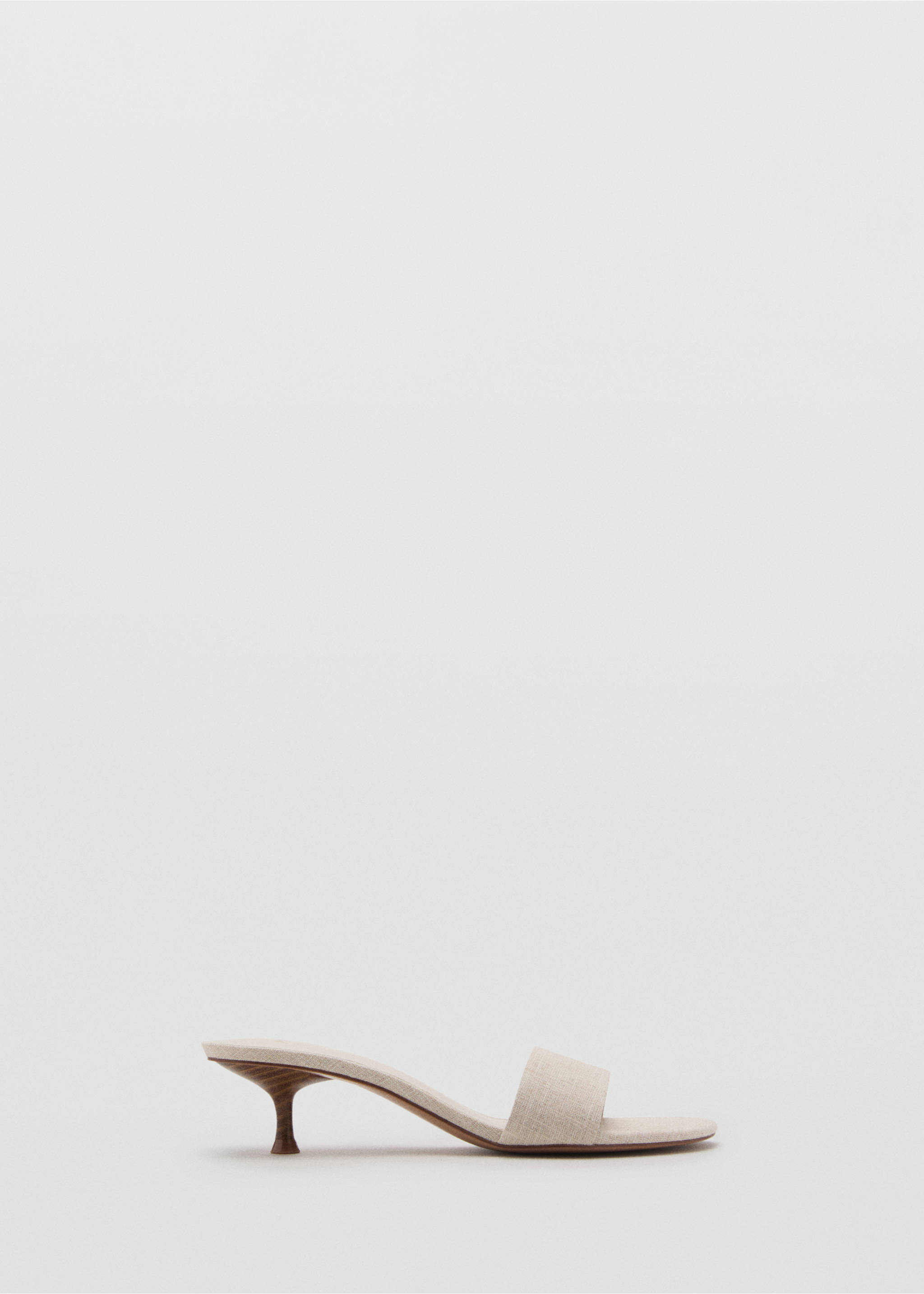 Kitten heel sandals - Article without model, Beige. Ref: 17021128-00.