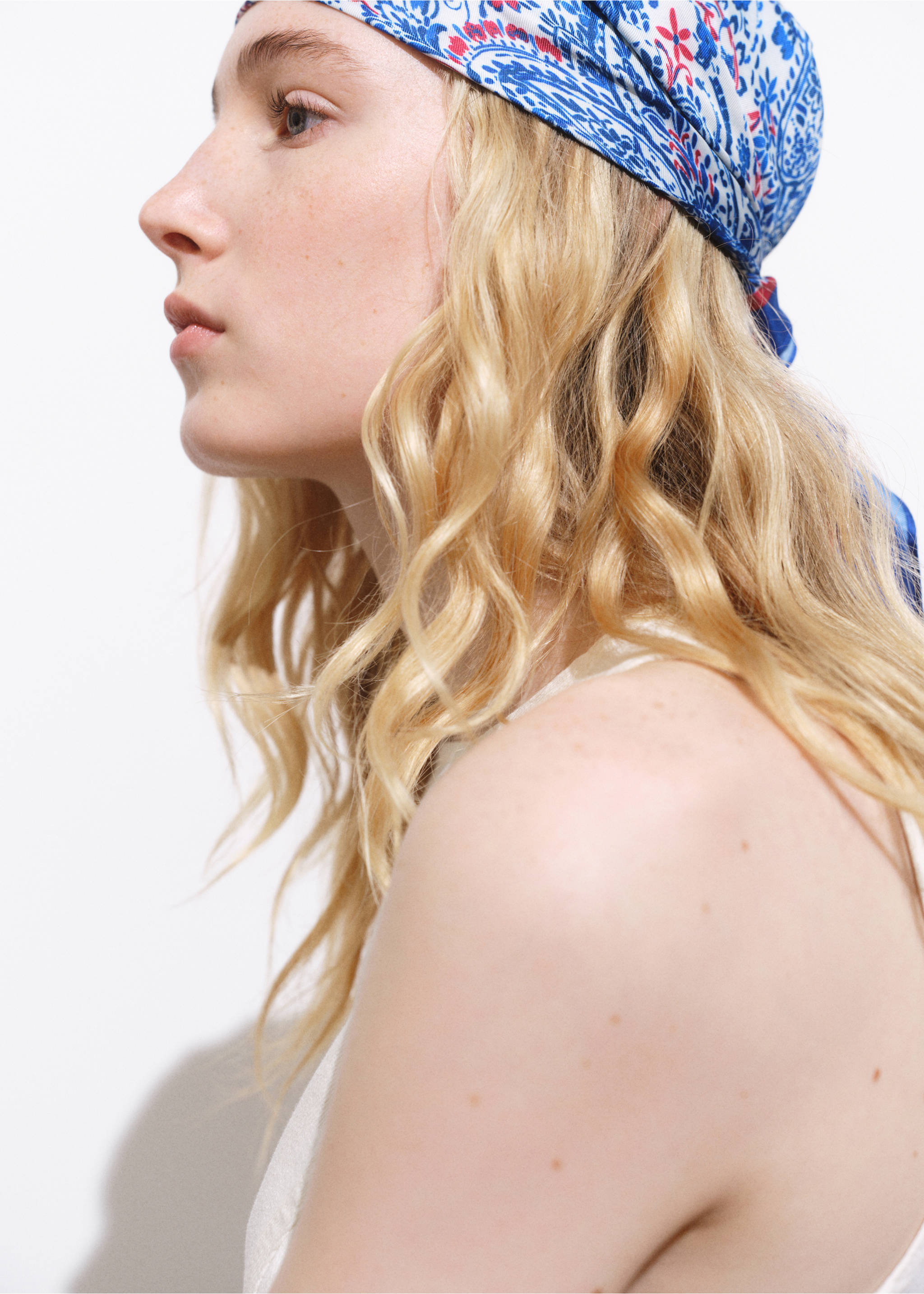 Paisley print scarf - General plane, Blue. Ref: 17021134-00.