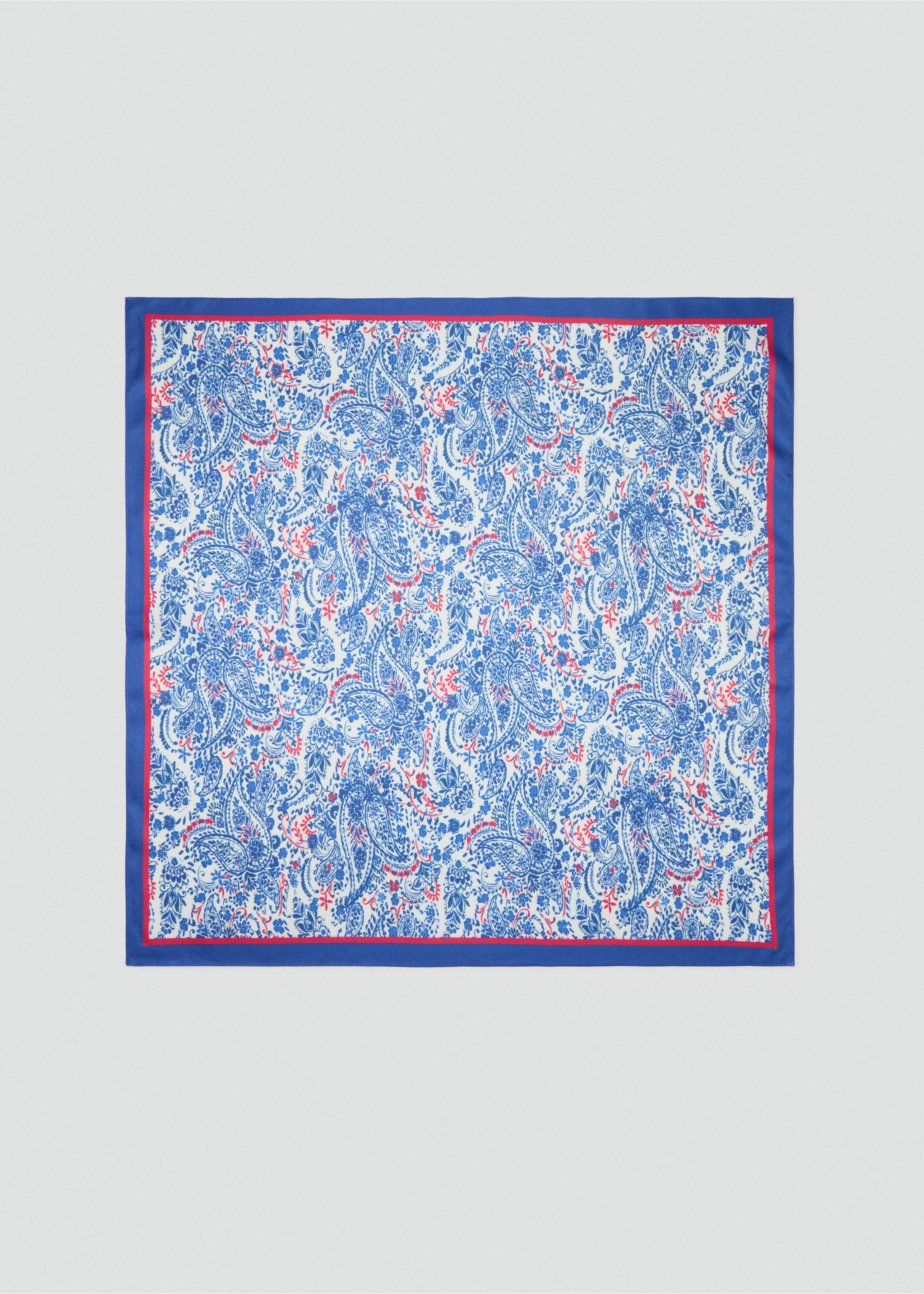 Paisley print scarf - Article without model, Blue. Ref: 17021134-00.