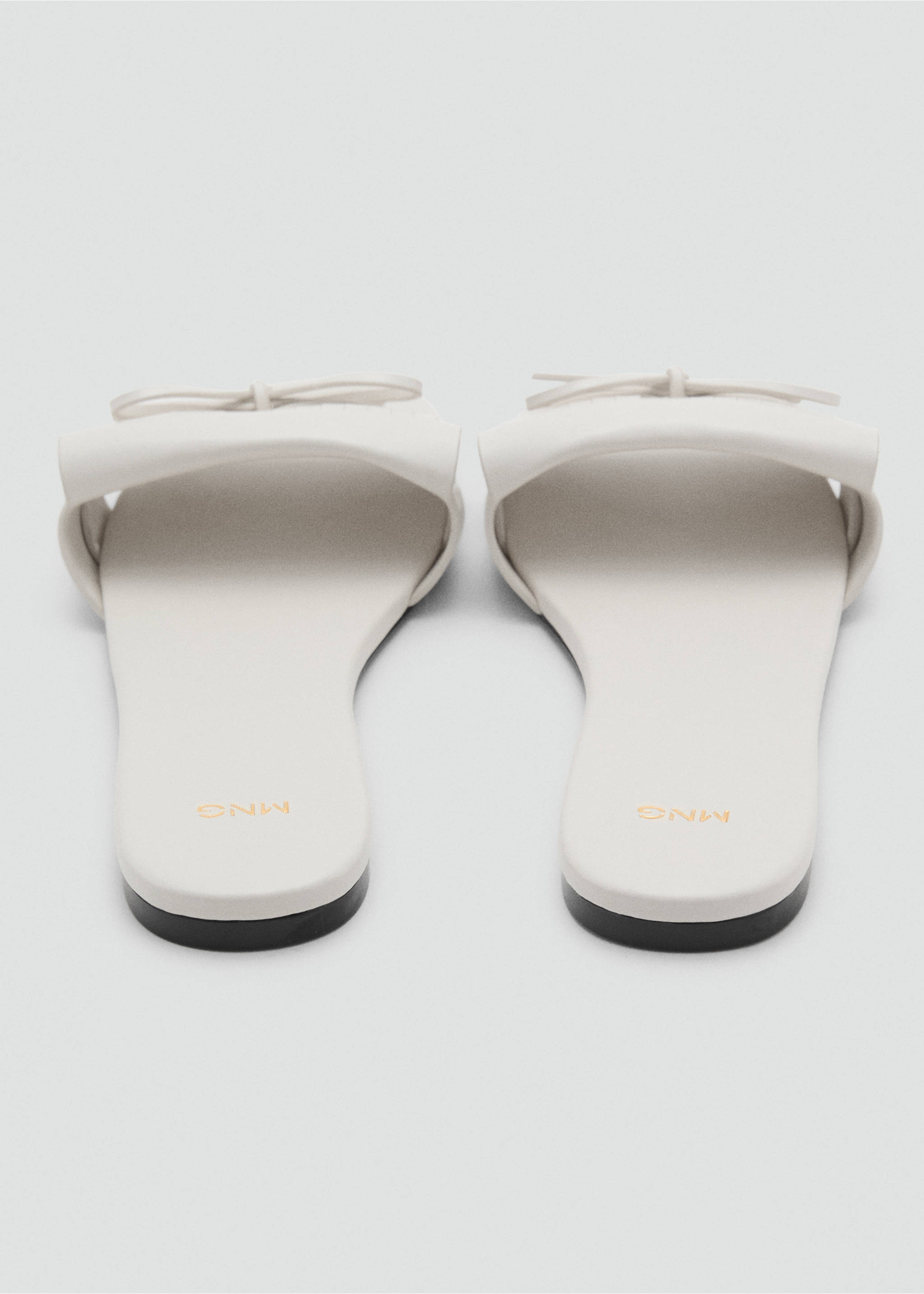 Fringed sandals with bow detail - Details of the article 1, White. Ref: 17021141-00.