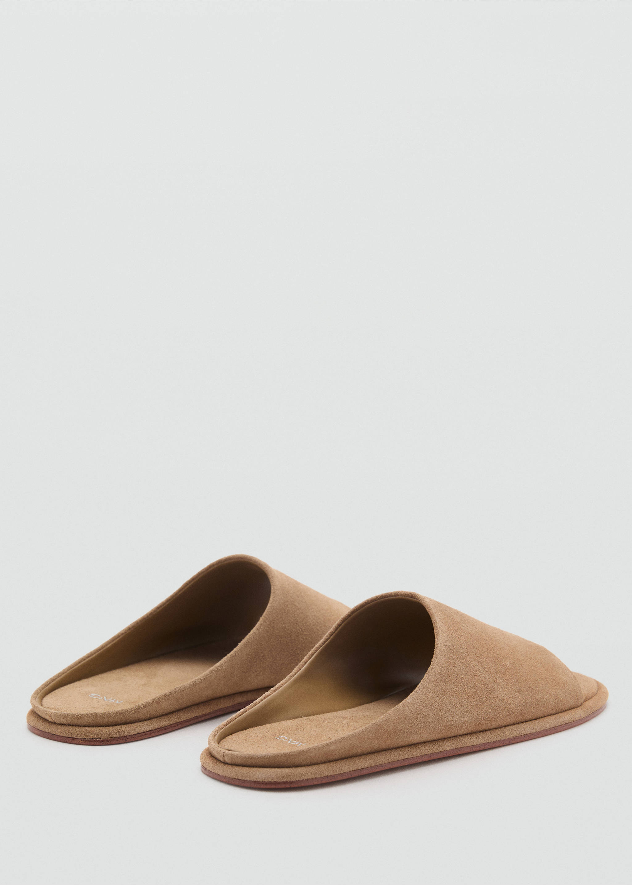 Suede leather sandals - Details of the article 1, Sand. Ref: 17021149-00.