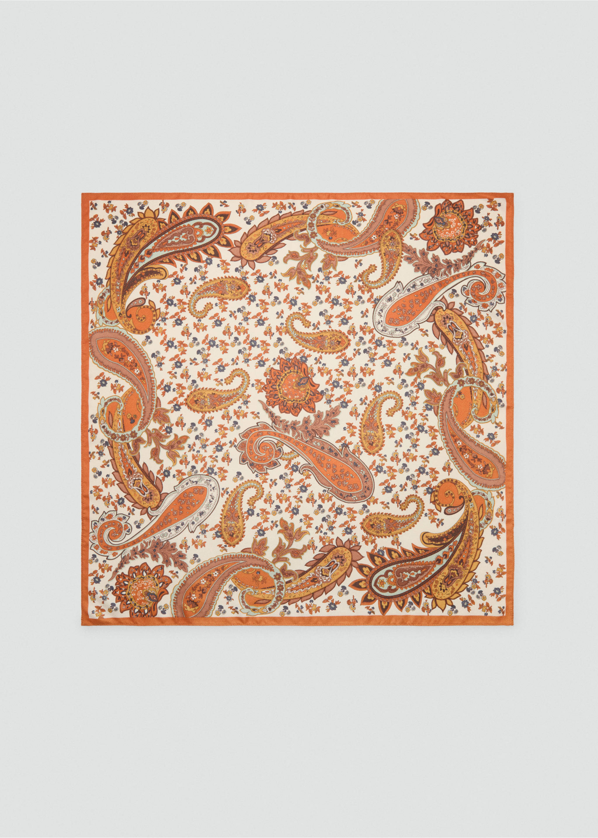Paisley Satin Tuch - Artikel ohne Model, Orange. Ref: 17021153-00.