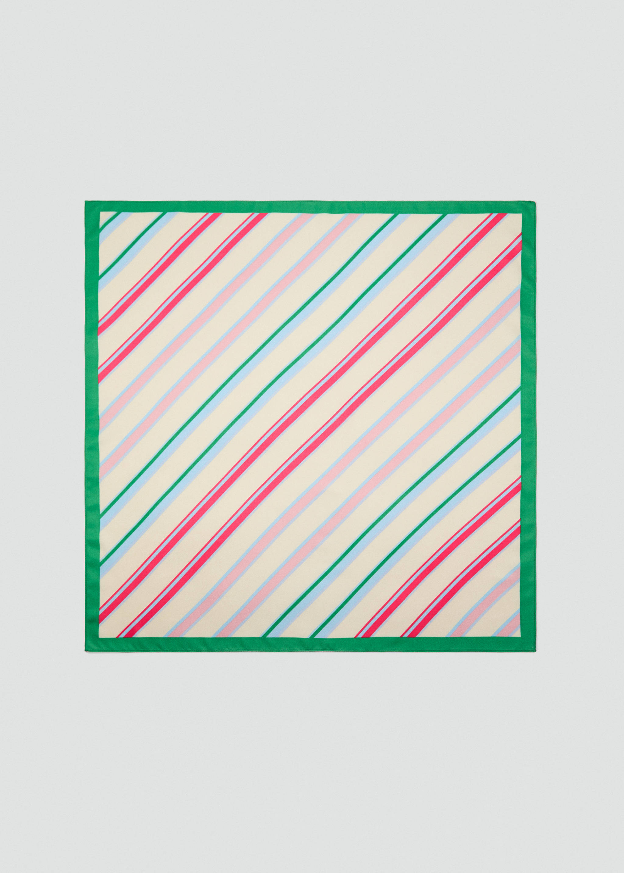 Combined striped printed scarf - Article without model