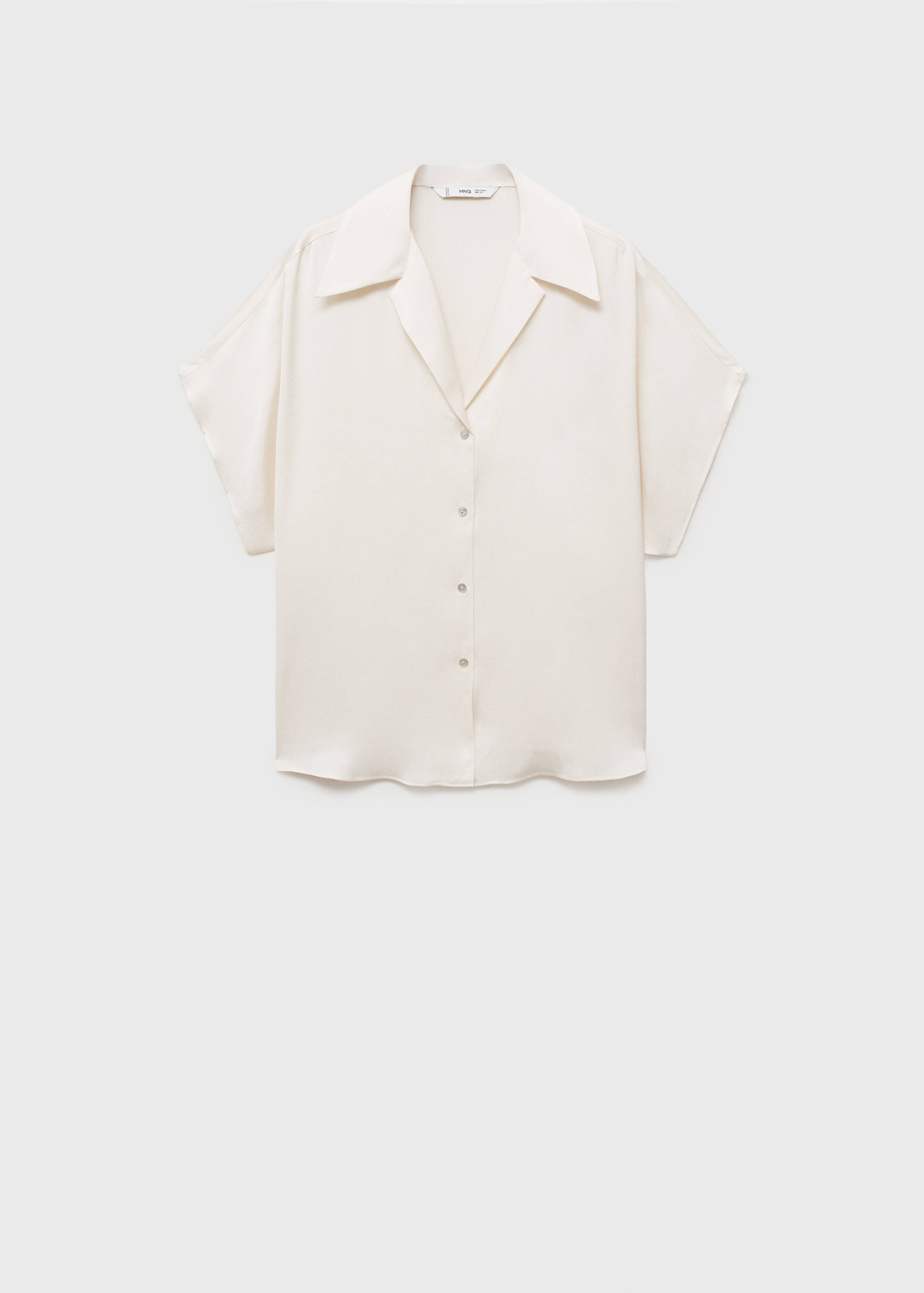 Short-sleeved satin shirt - Article without model