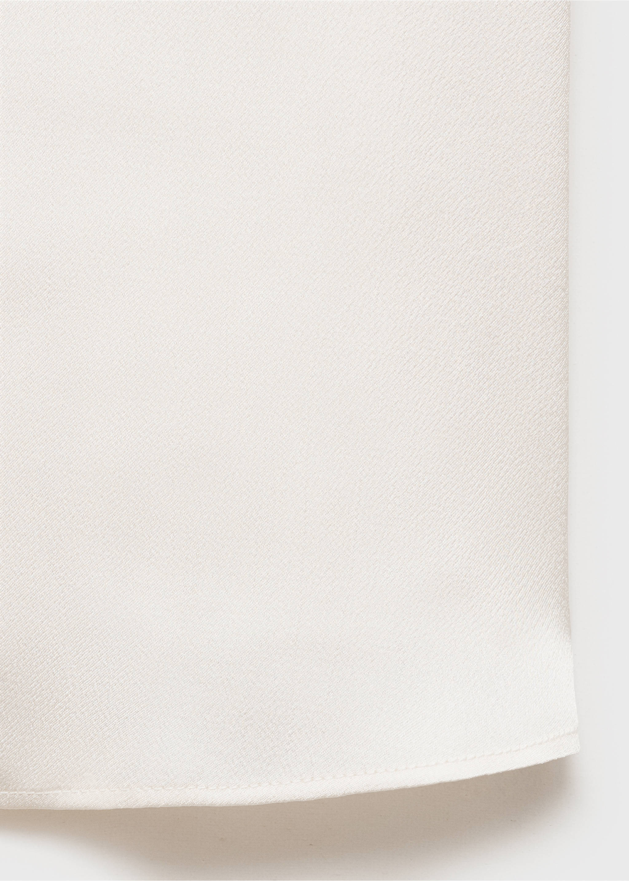 Short-sleeved satin shirt - Details of the article 0, Off White. Ref: 17021156-00.