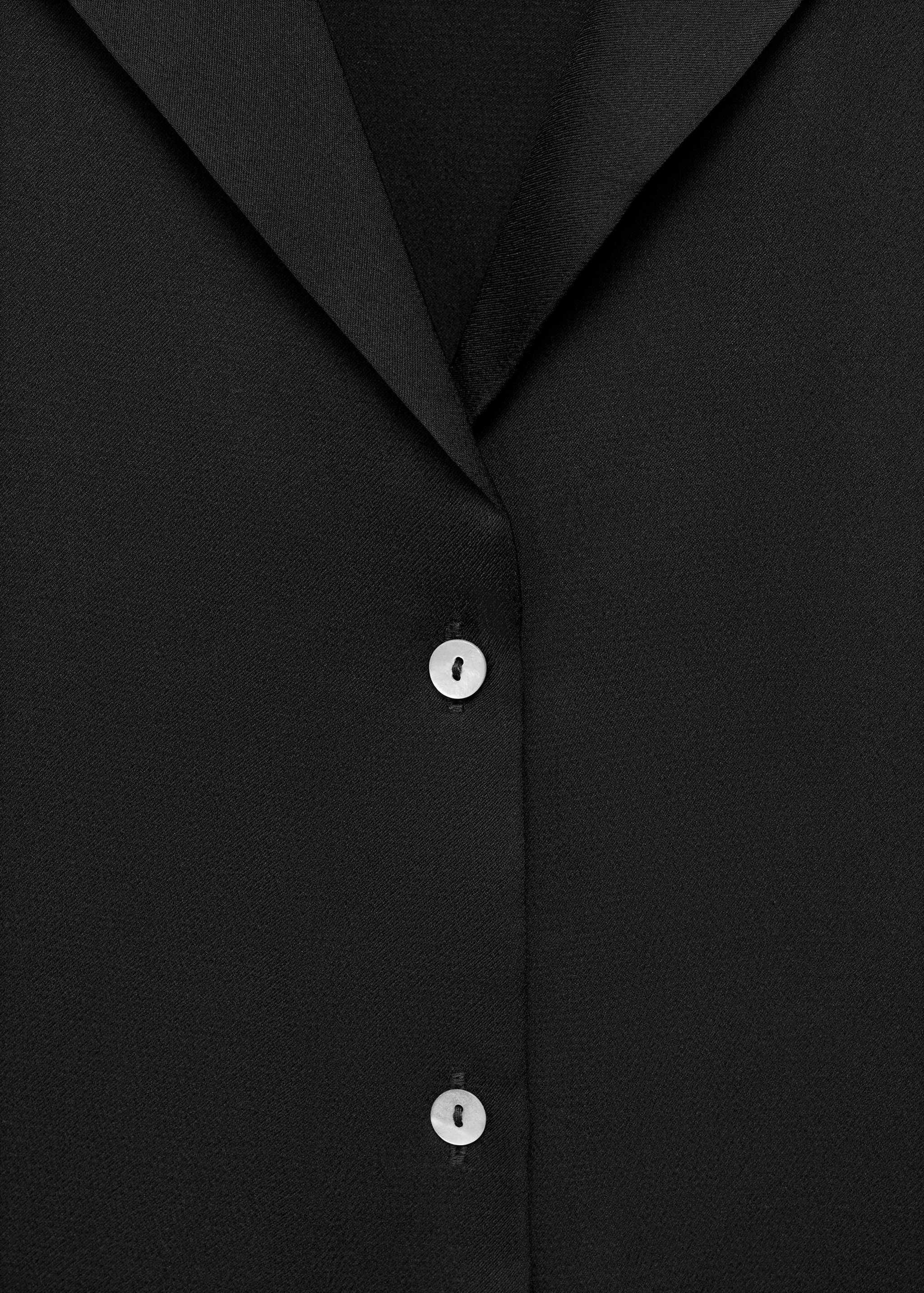 Short-sleeved satin shirt - Details of the article 8
