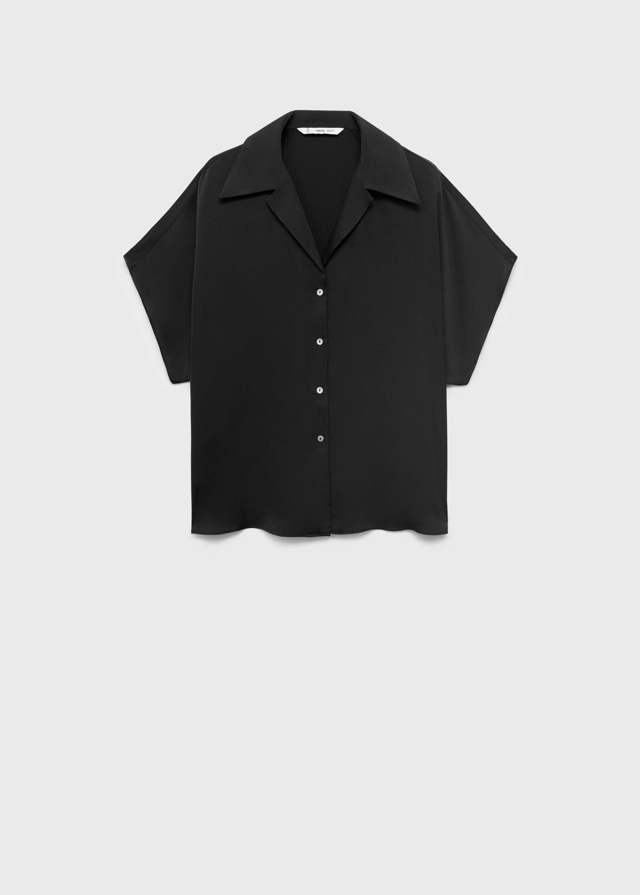 Short-sleeved satin shirt - Article without model