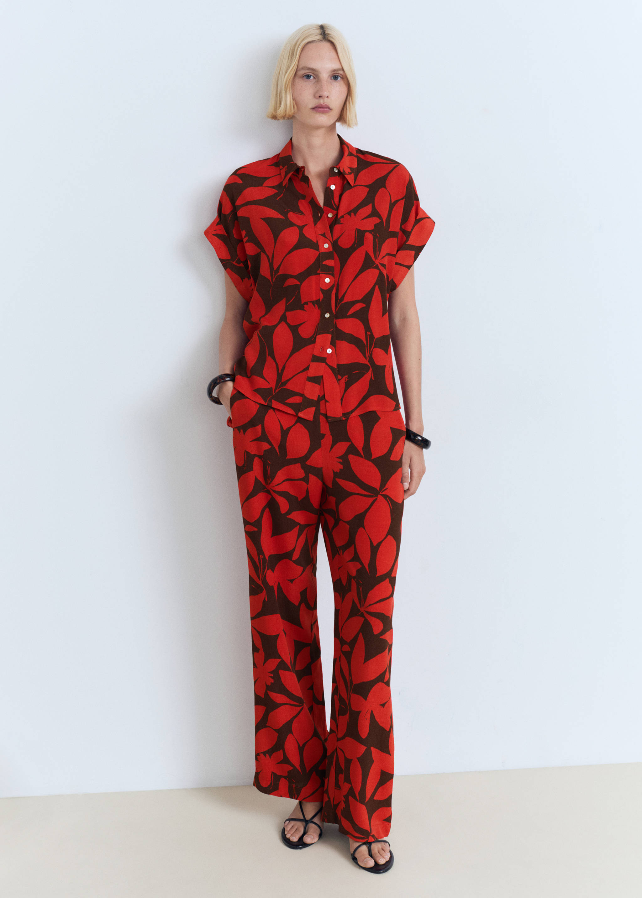 Pantalón fluido estampado - Plano general