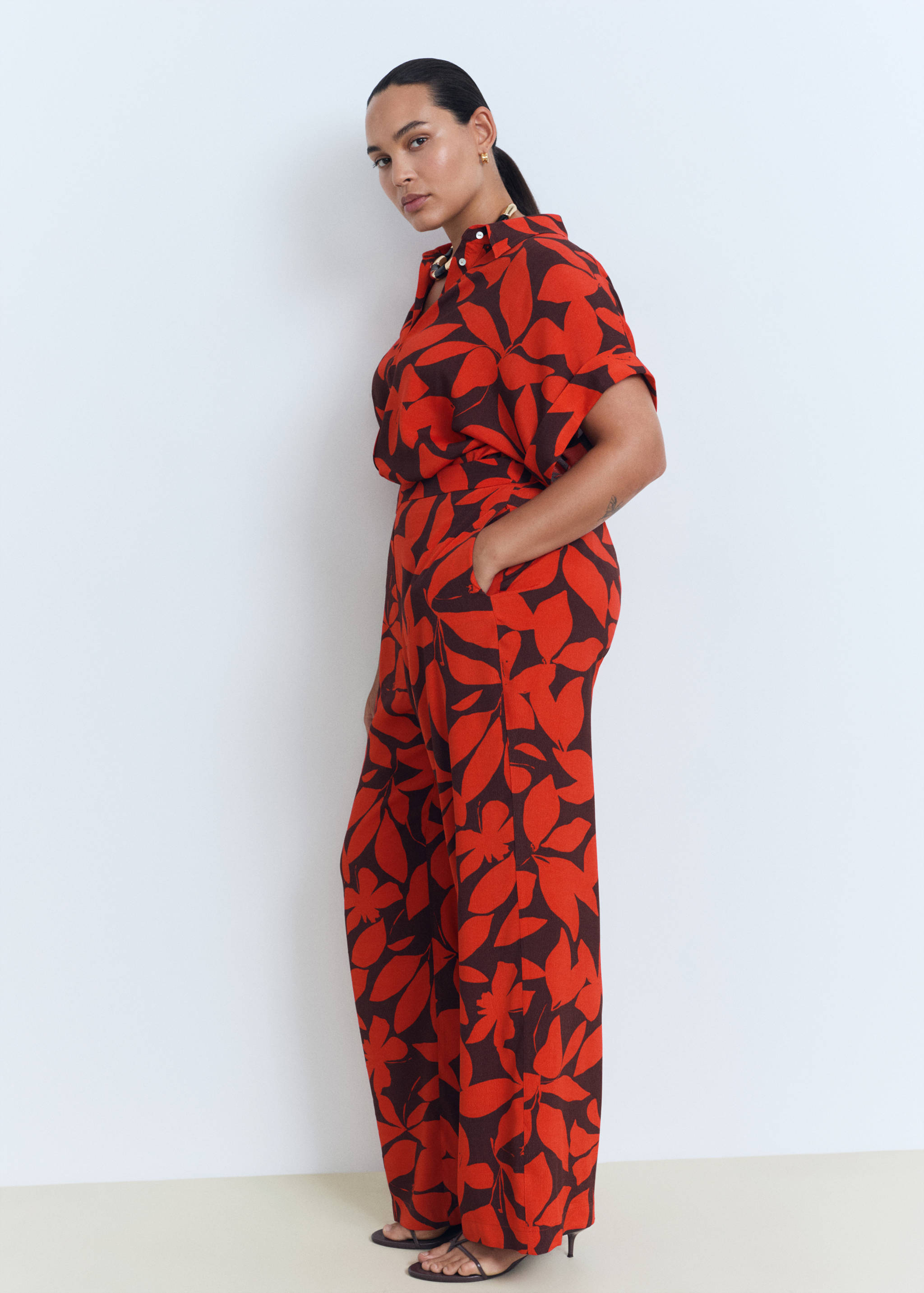 Pantalón fluido estampado - Detalle del artículo 4