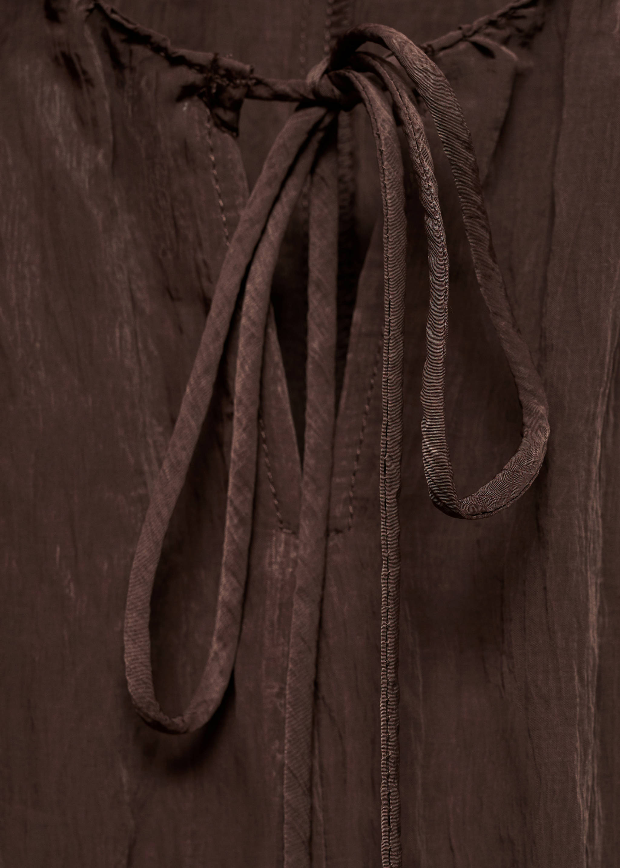 Vestido largo efecto arrugado - Detalle del artículo 0