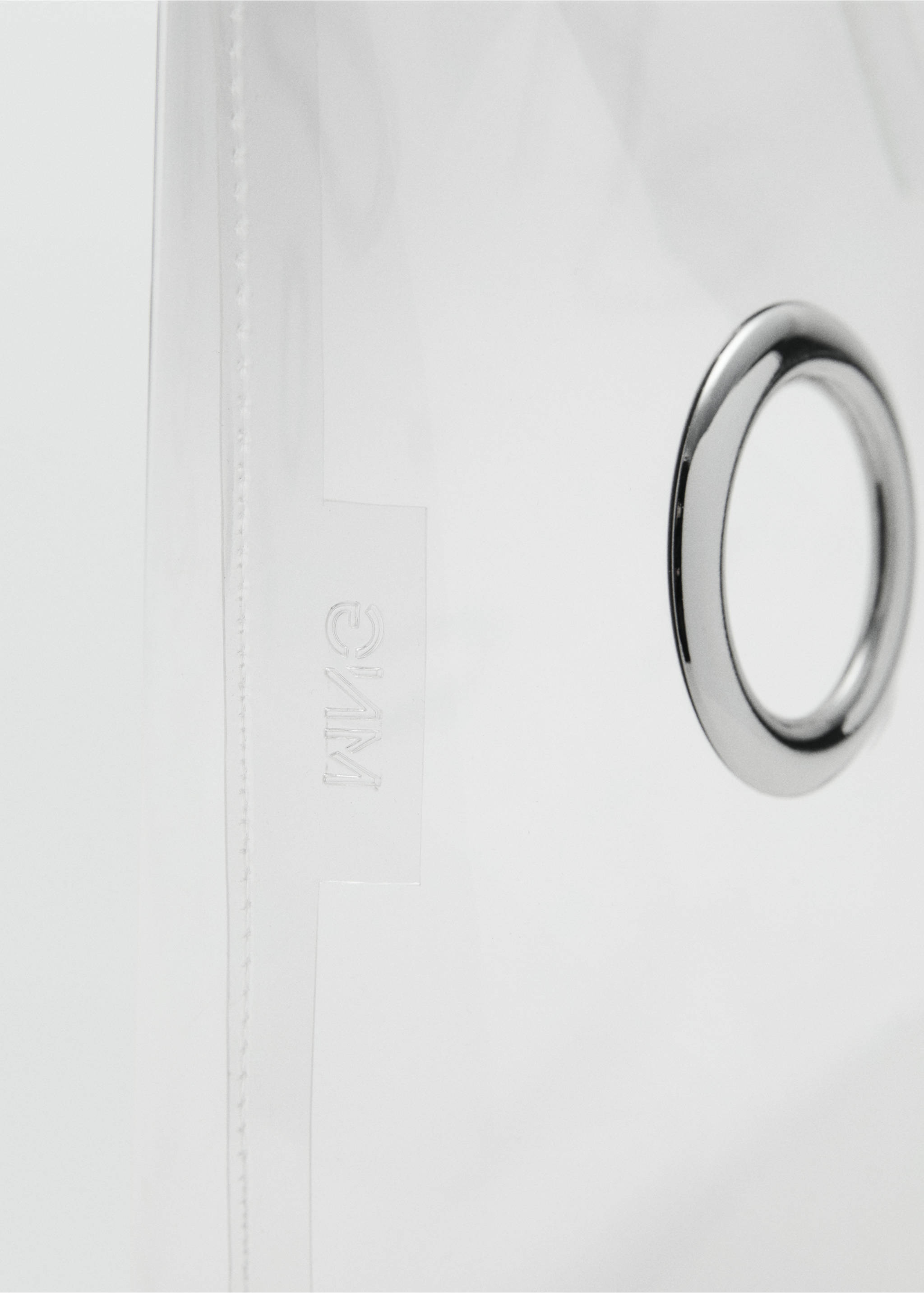 Transparent tote bag - Details of the article 1, White. Ref: 17021174-00.