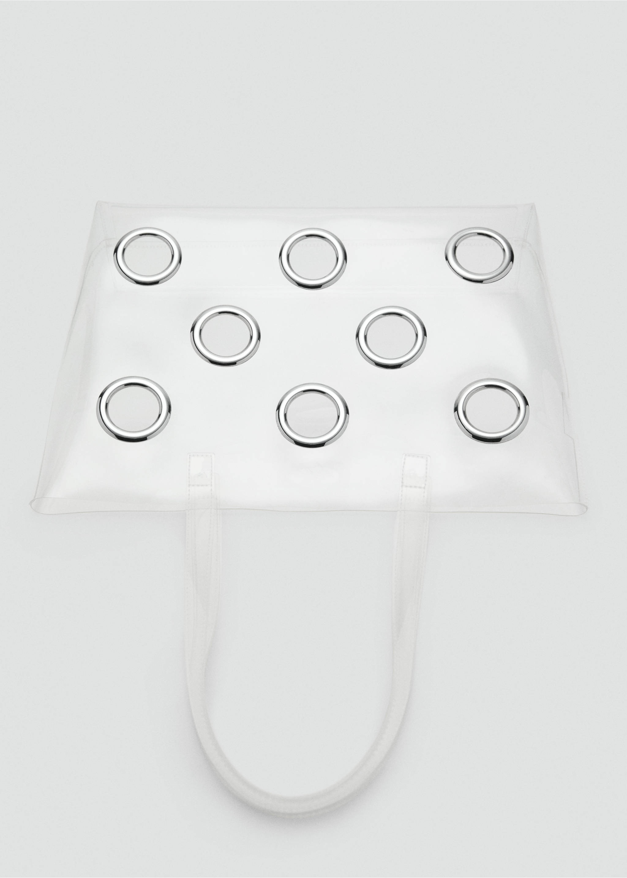 Transparent tote bag - Details of the article 2, White. Ref: 17021174-00.