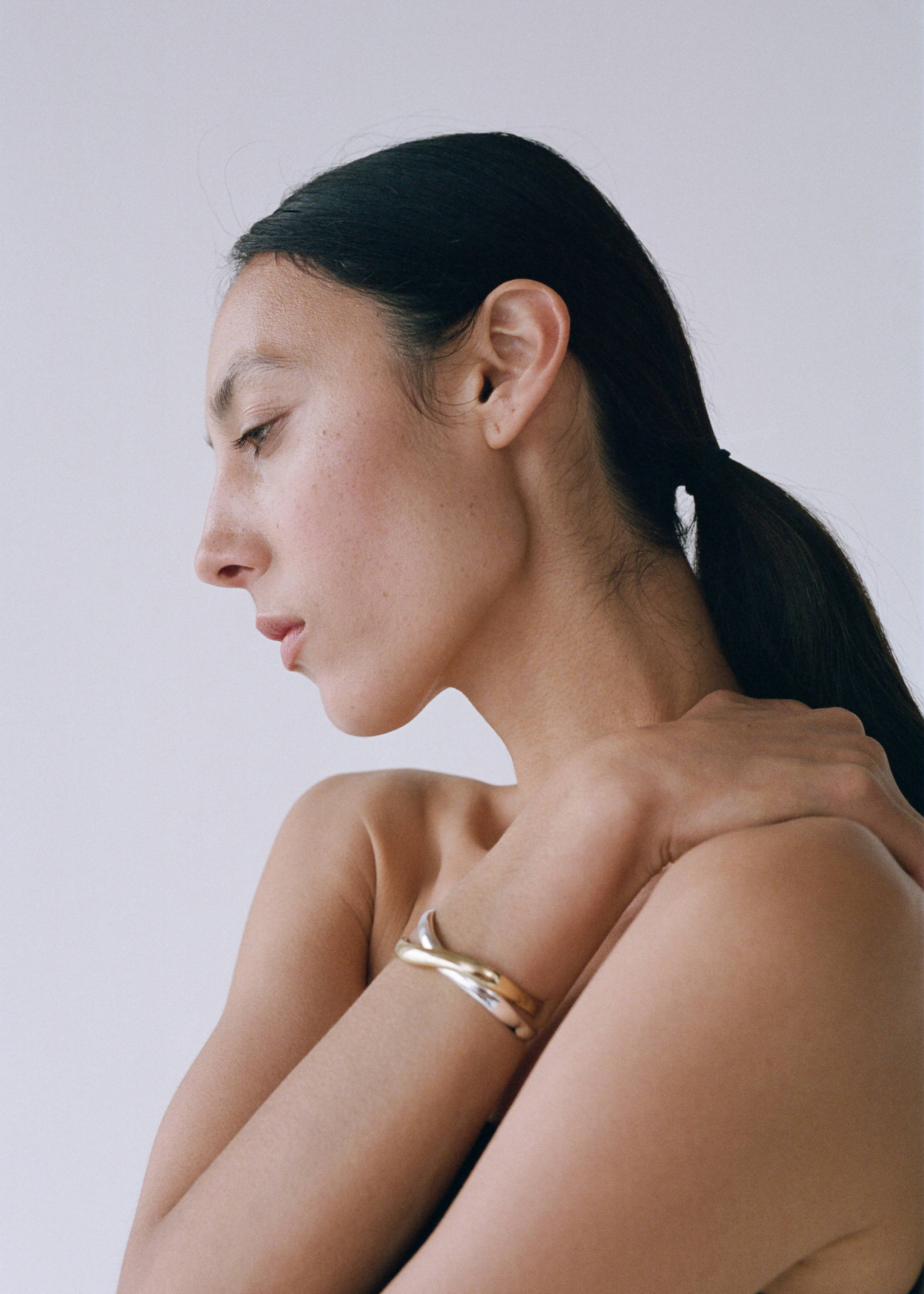 Set of combined rigid bracelets - General plane, Gold. Ref: 17021176-00.