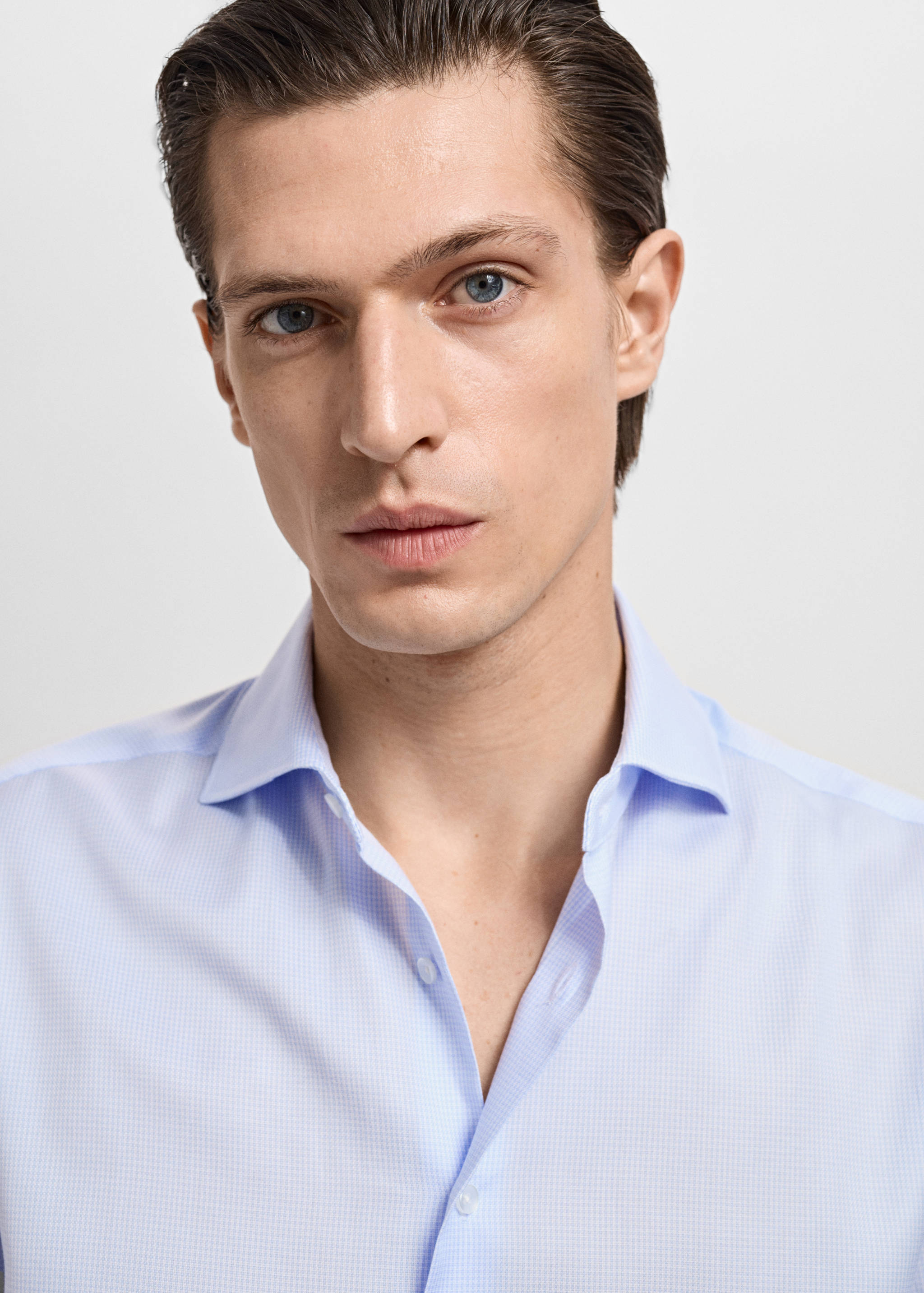 Camisa traje slim fit twill microestampado - Detalle del artículo 1