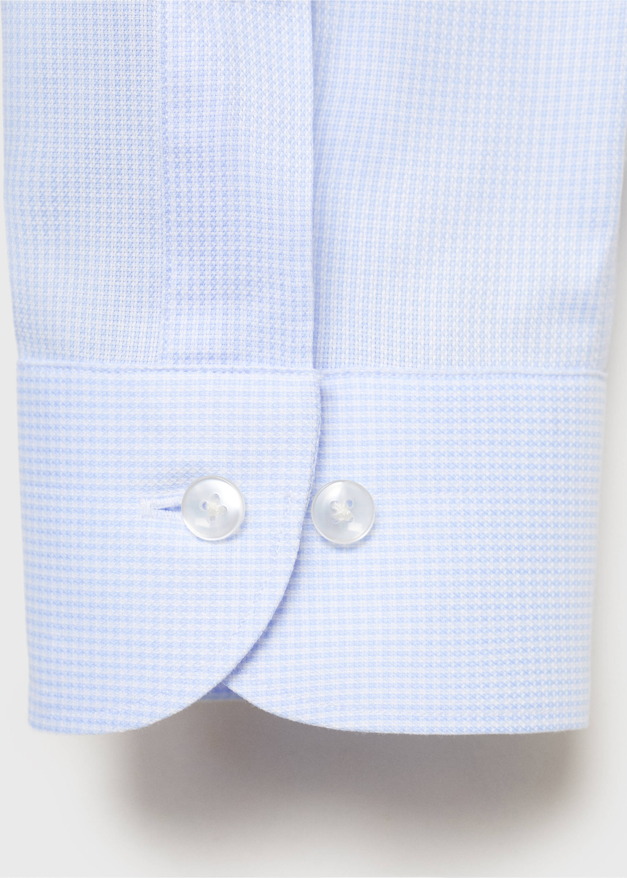 Camisa traje slim fit twill microestampado - Detalle del artículo 0, Azul celeste. Ref: 17021177-00.
