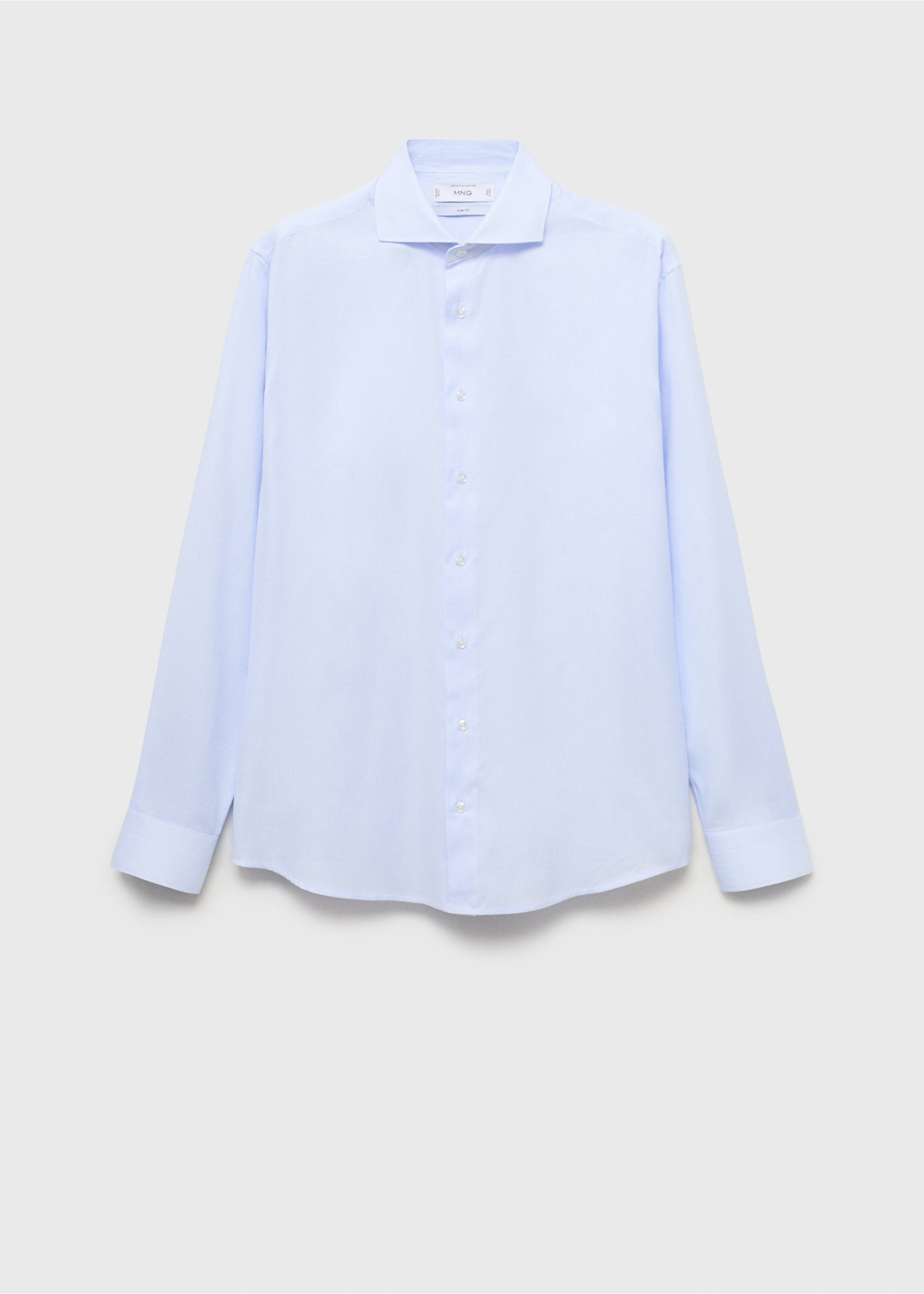 Camisa traje slim fit twill microestampado - Artículo sin modelo, Azul celeste. Ref: 17021177-00.