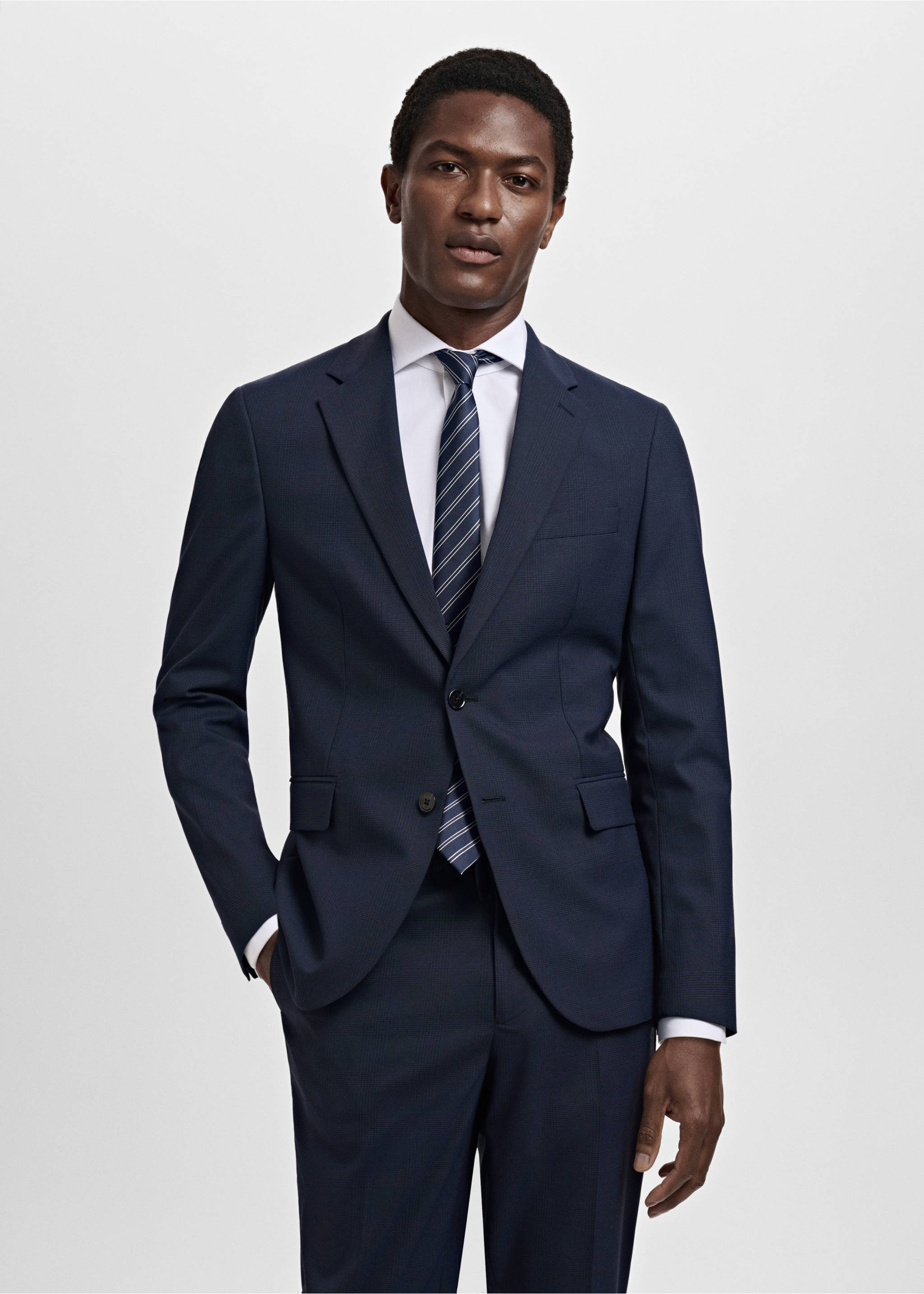 Oblekové sako Milan slim fit - Náhled ve středové rovině, Námořnická modrá. Ref: 17021179-00.