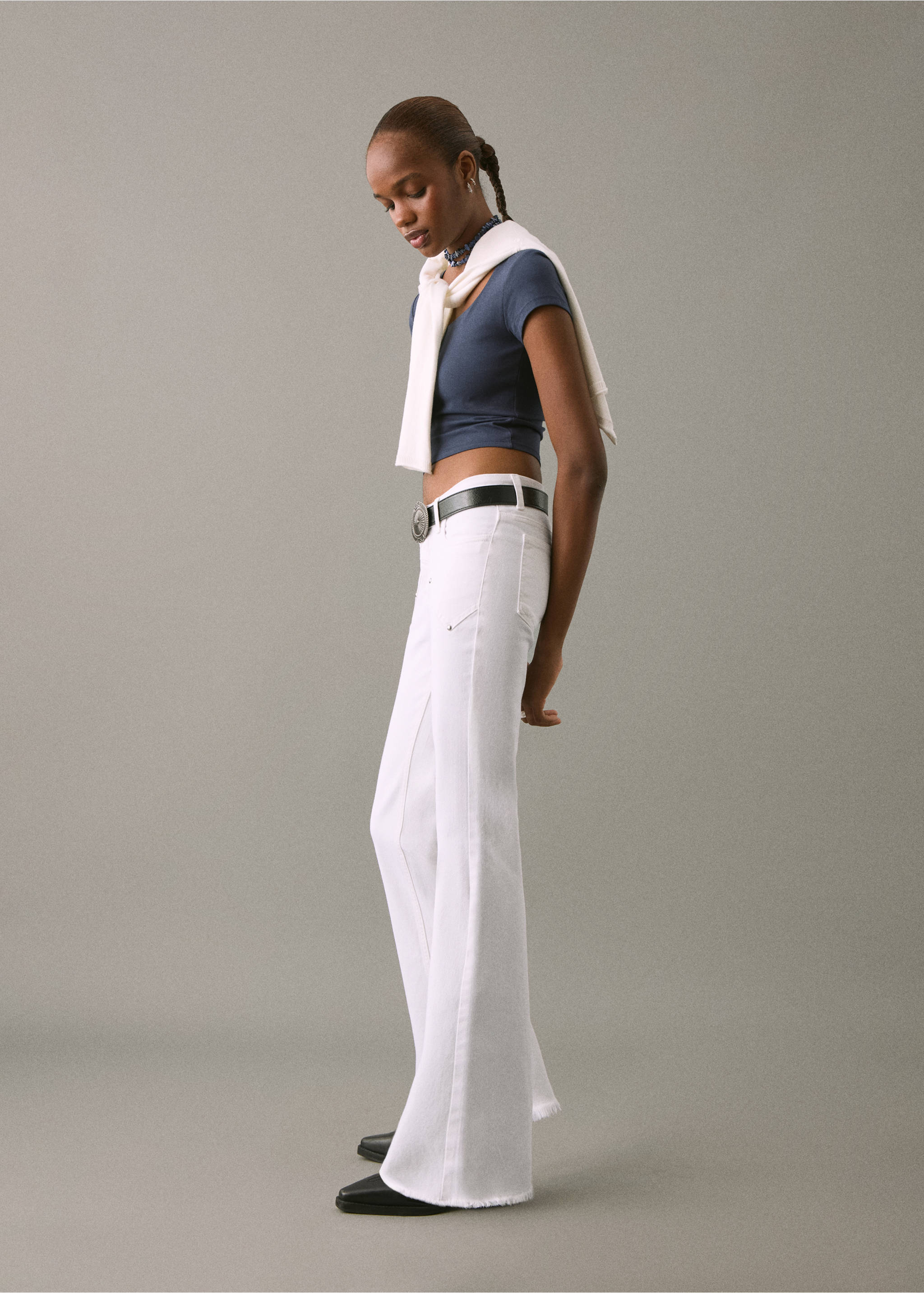 Texans flare tatxons - Detall de l'article 2, Blanc trencat. Ref: 17021184-00.
