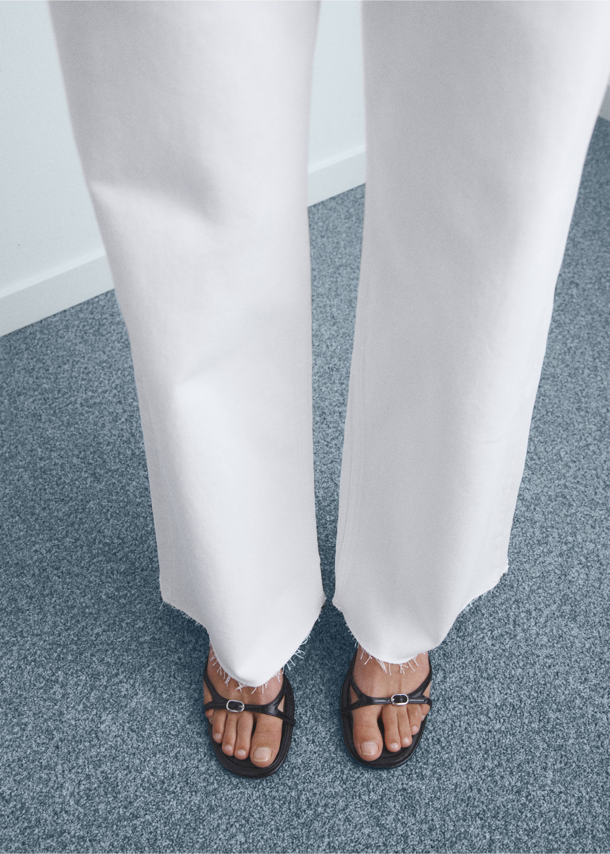Catherin culotte high-rise jeans - Details of the article 7, White. Ref: 17021186-00.