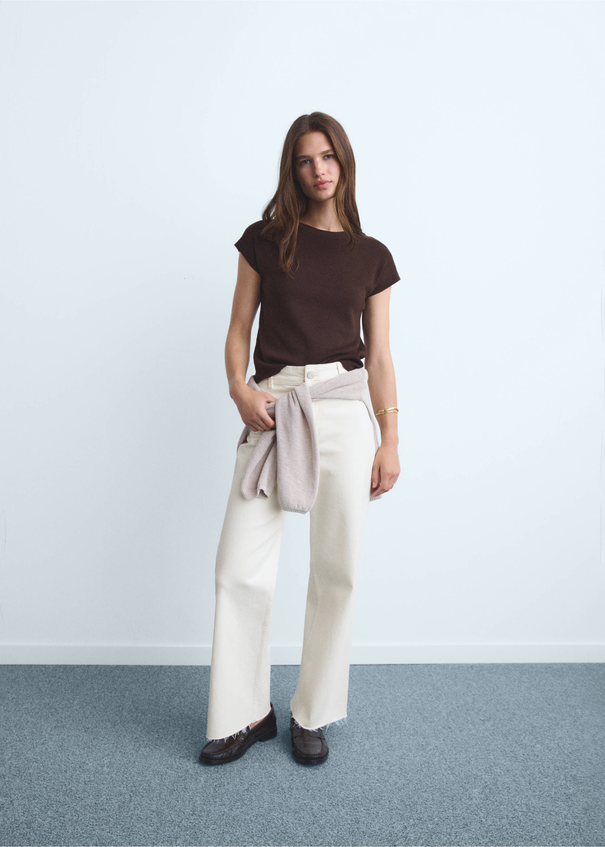 Catherin culotte high-rise jeans - General plane, Off White. Ref: 17021187-00.