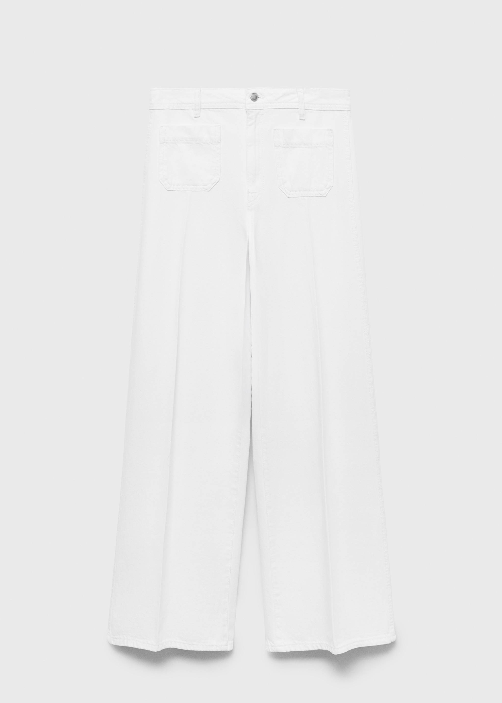 High-waisted wide leg jeans with pockets - Article without model