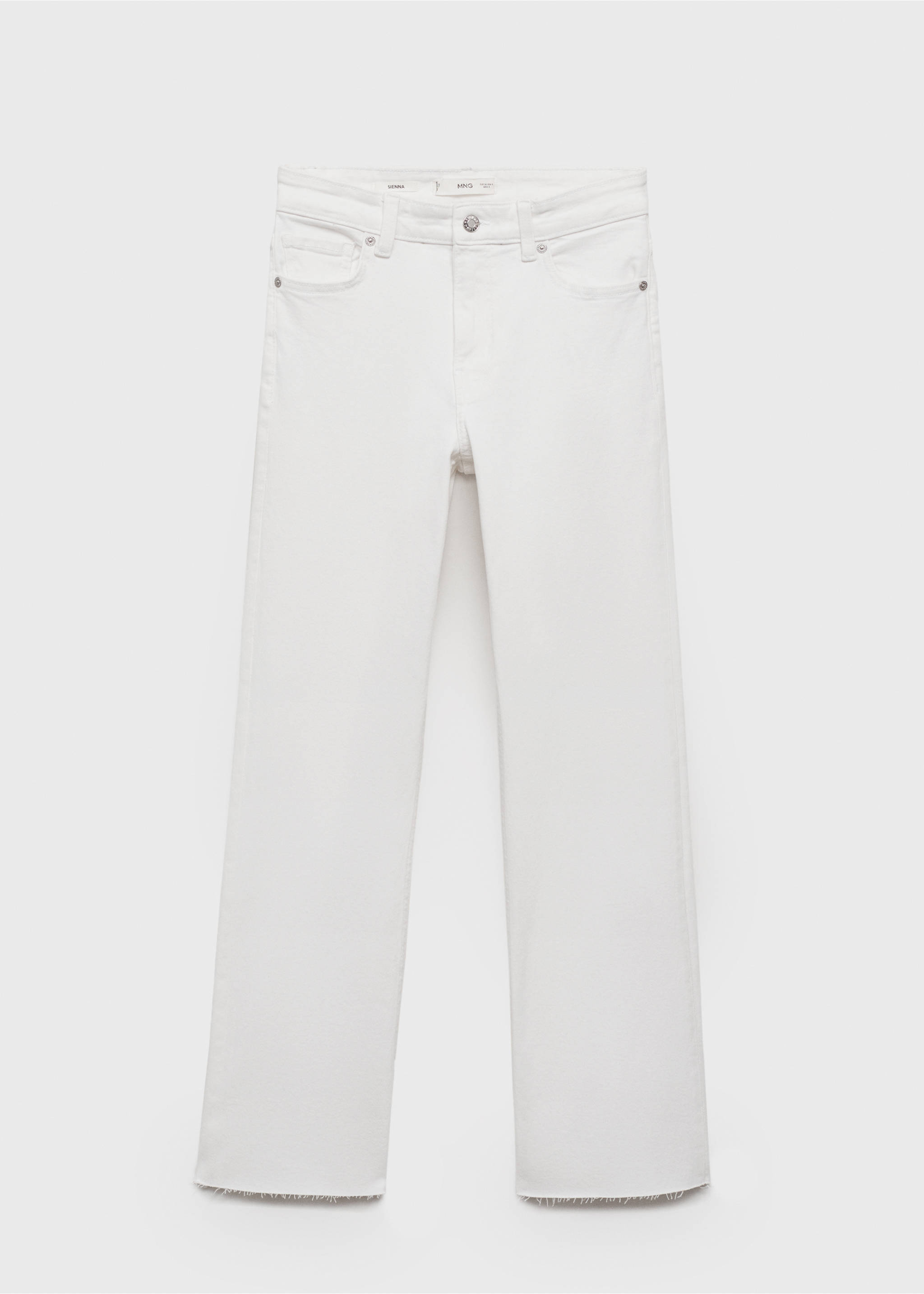 Sienna flared cropped jeans - Article without model, White. Ref: 17021190-00.