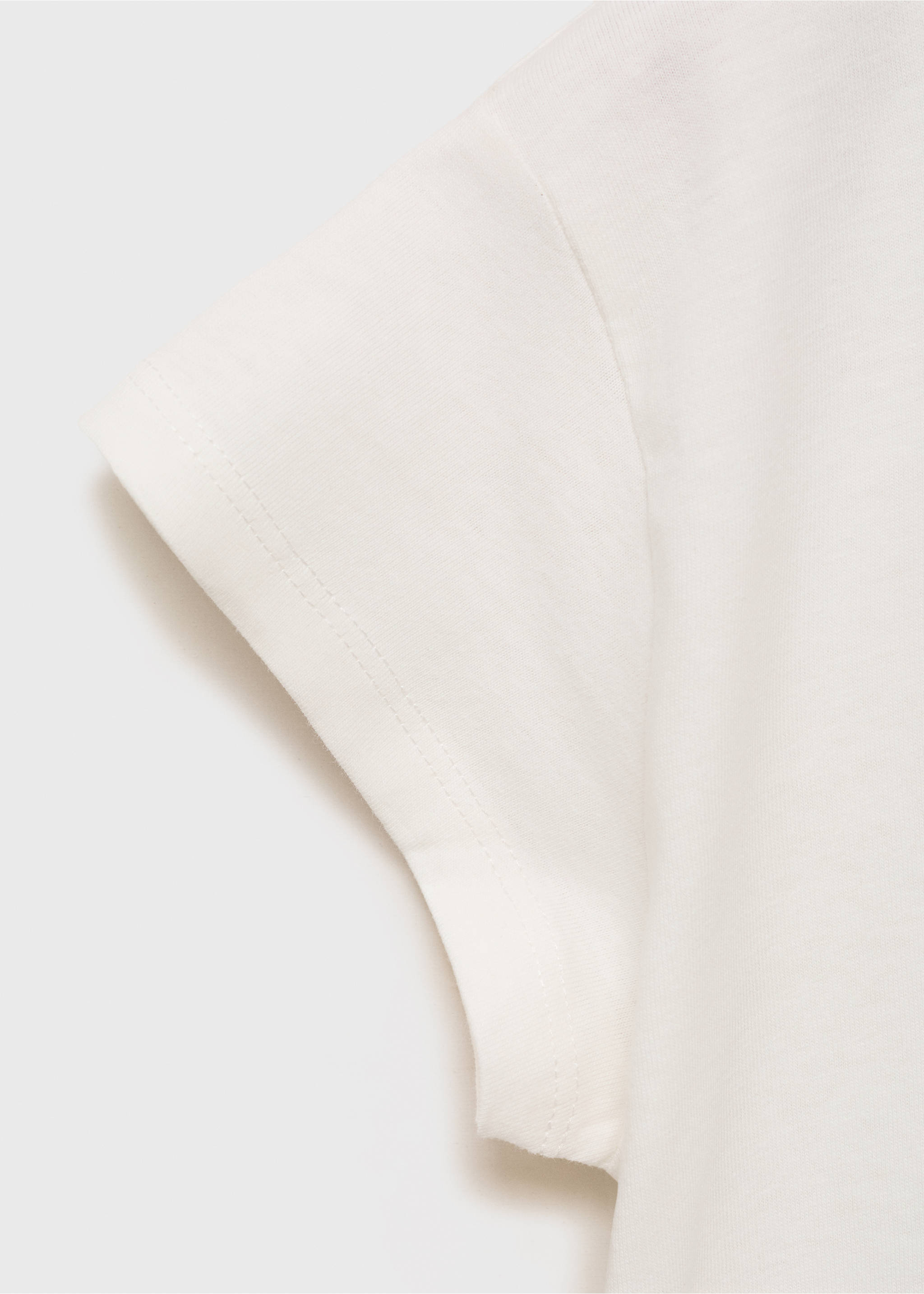 Bead printed T-shirt - Details of the article 0, Off White. Ref: 17021195-00.