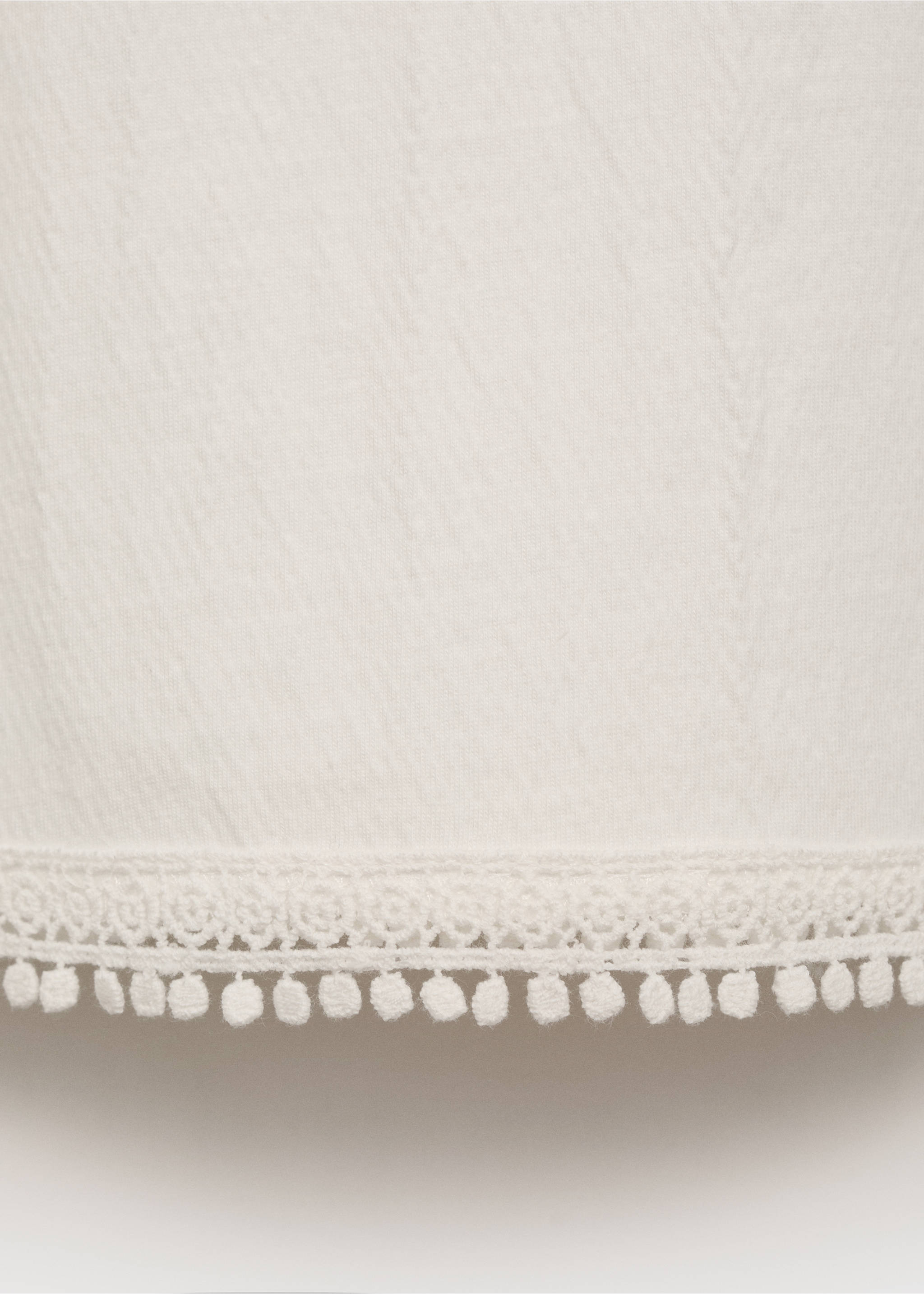 Textured embroidered t-shirt - Details of the article 8, Off White. Ref: 17021196-00.