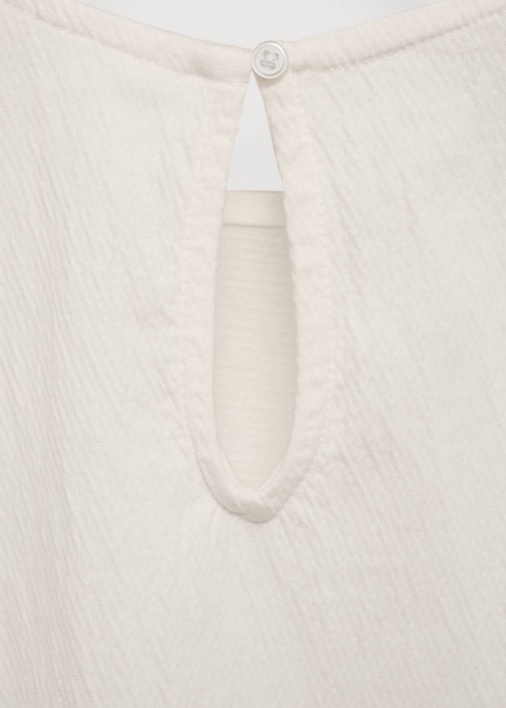 Textured embroidered t-shirt - Details of the article 0