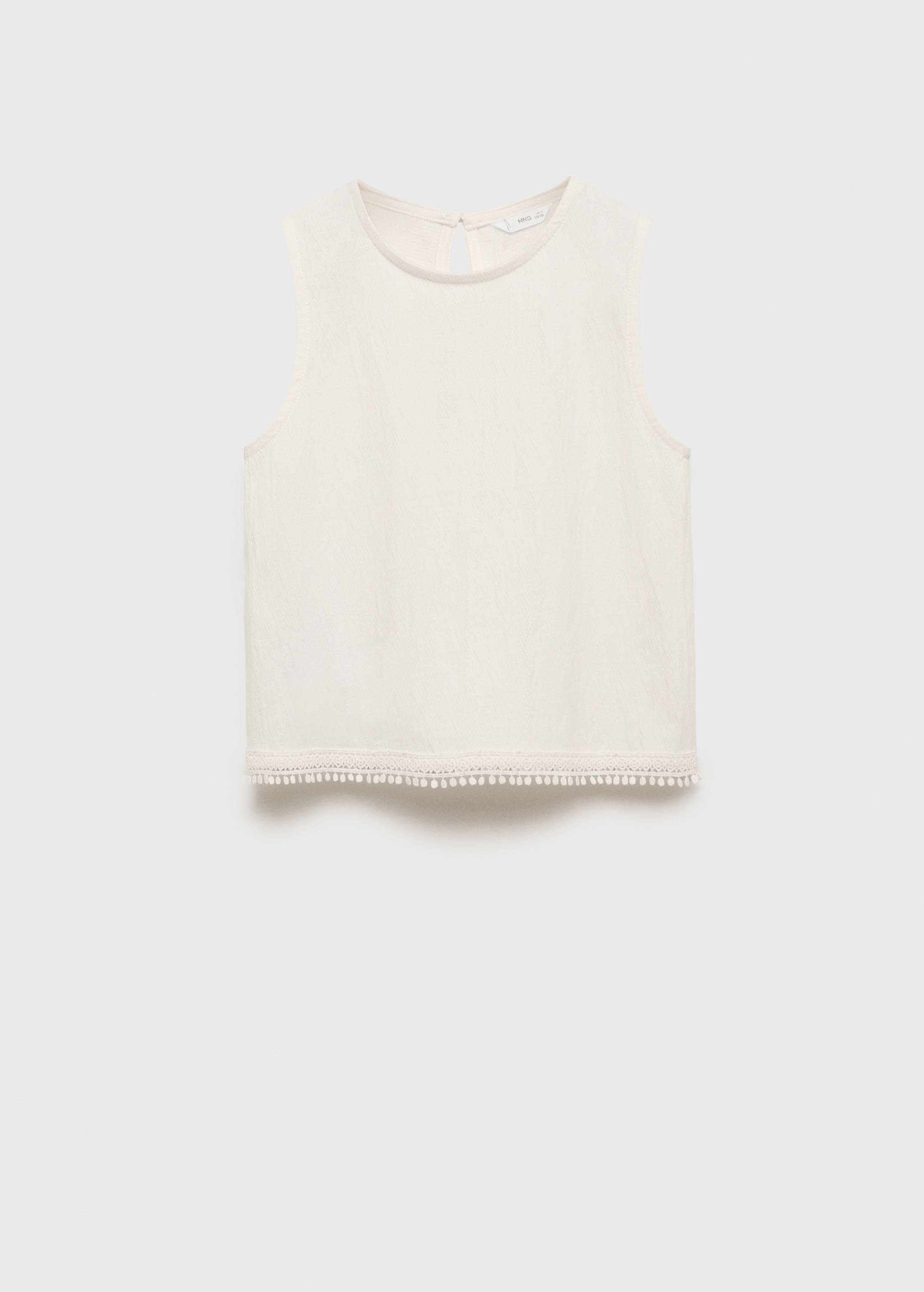 Textured embroidered t-shirt - Article without model