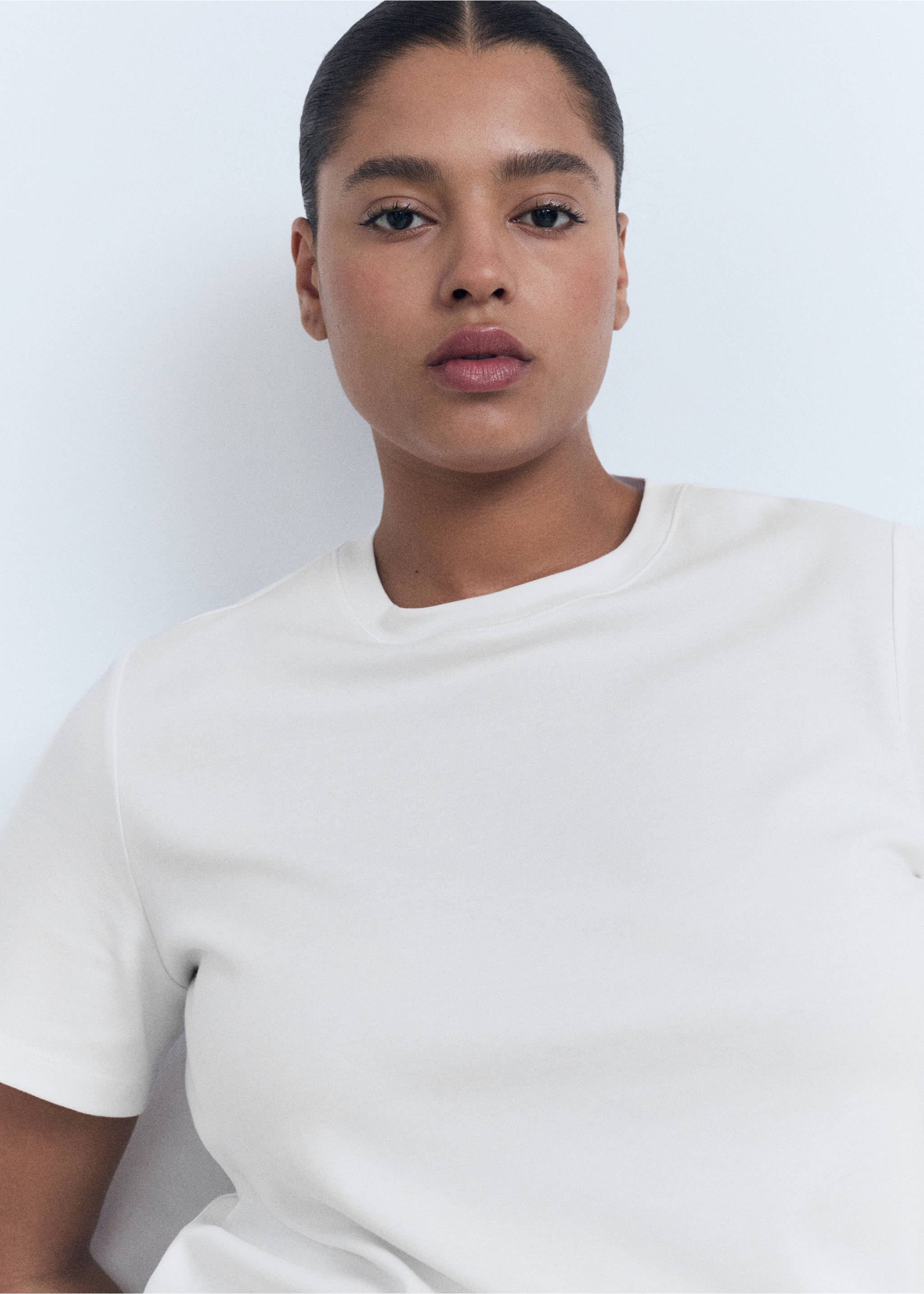 Bavlněné tričko s krátkým rukávem - Detail zboží 4, Bílá. Ref: 17021197-00.