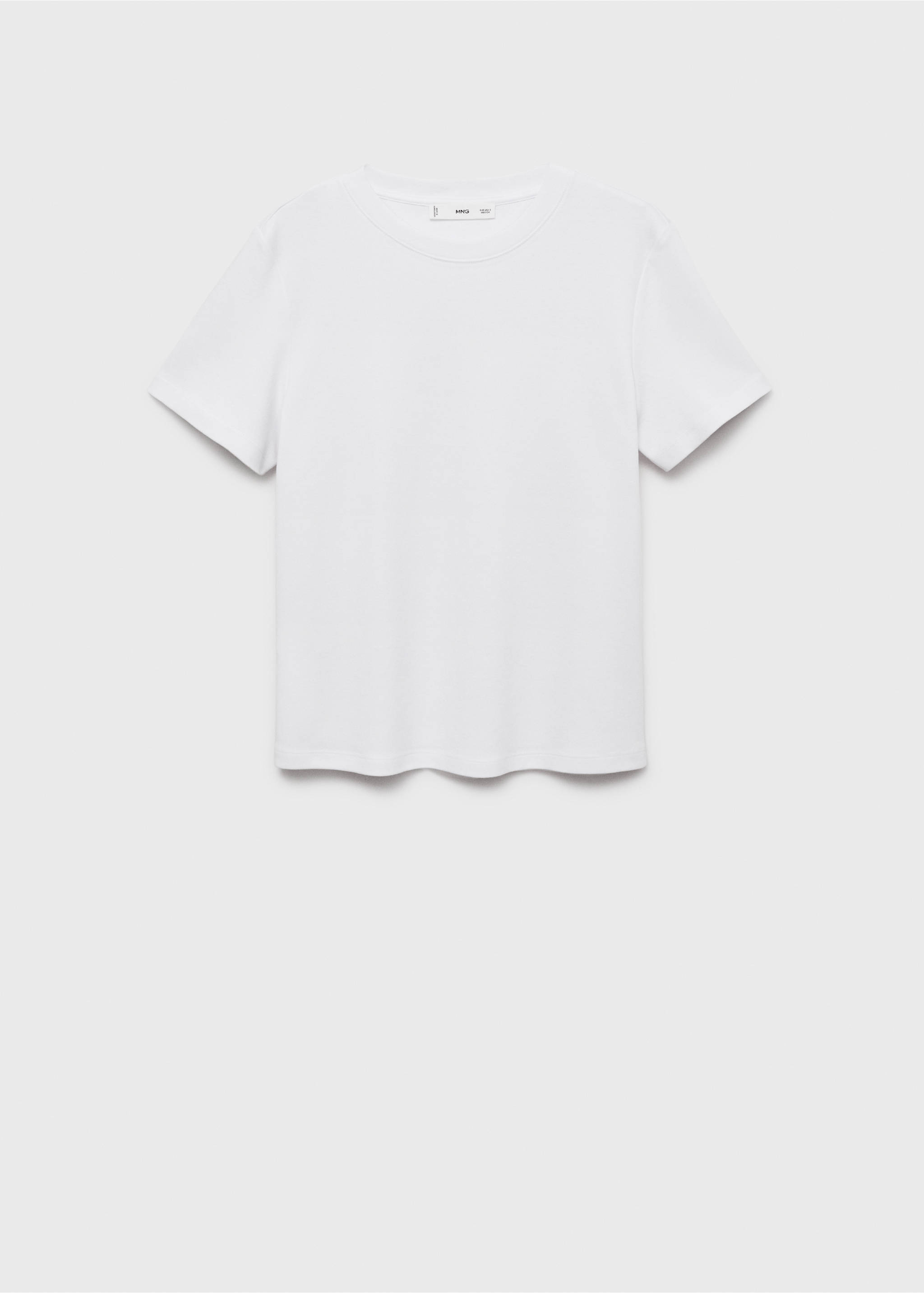 T-shirt coton manches courtes - Article sans modèle, Blanc. Ref: 17021197-00.