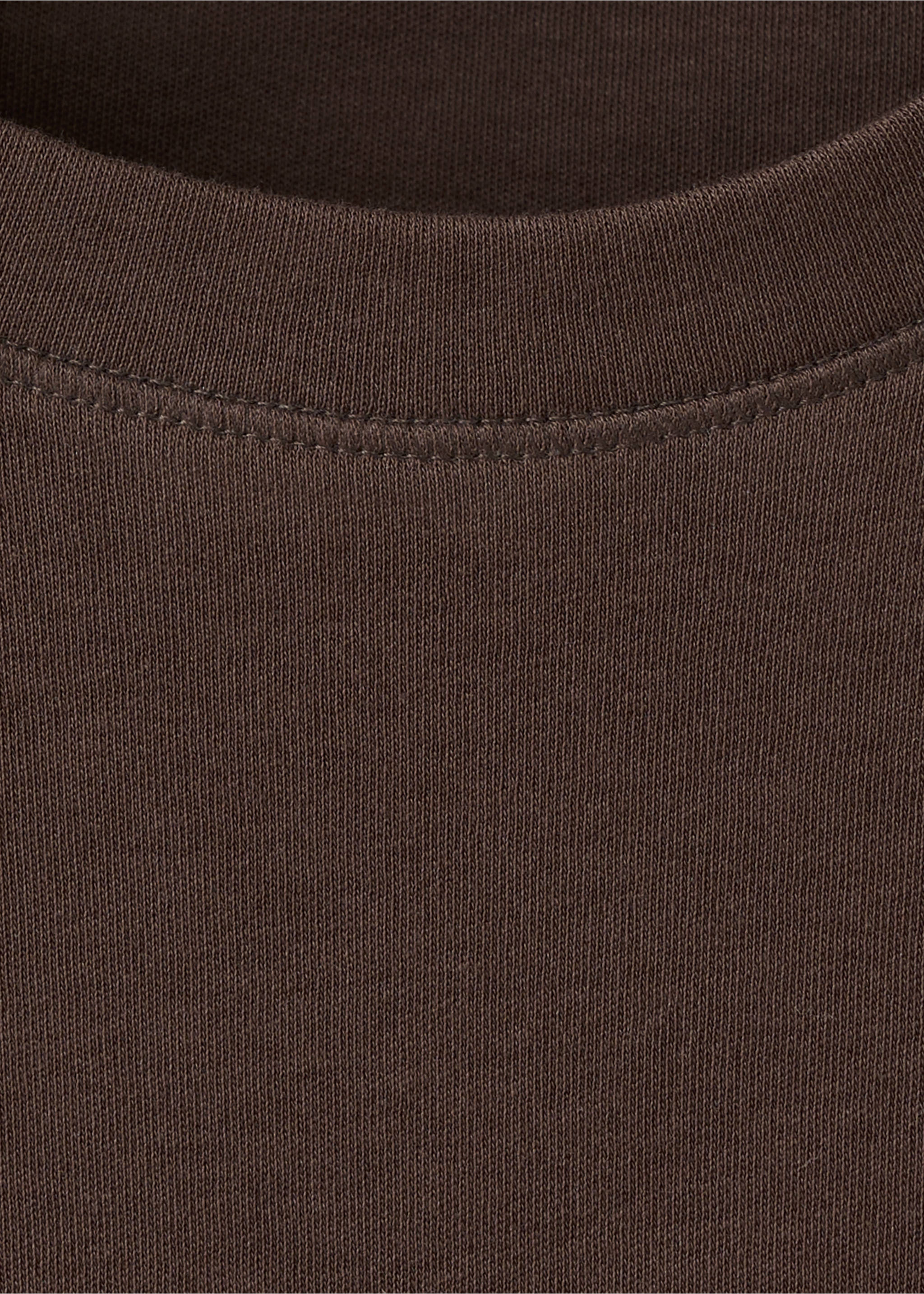 Bavlněné tričko s krátkým rukávem - Detail zboží 8, Čokoládová. Ref: 17021197-00.