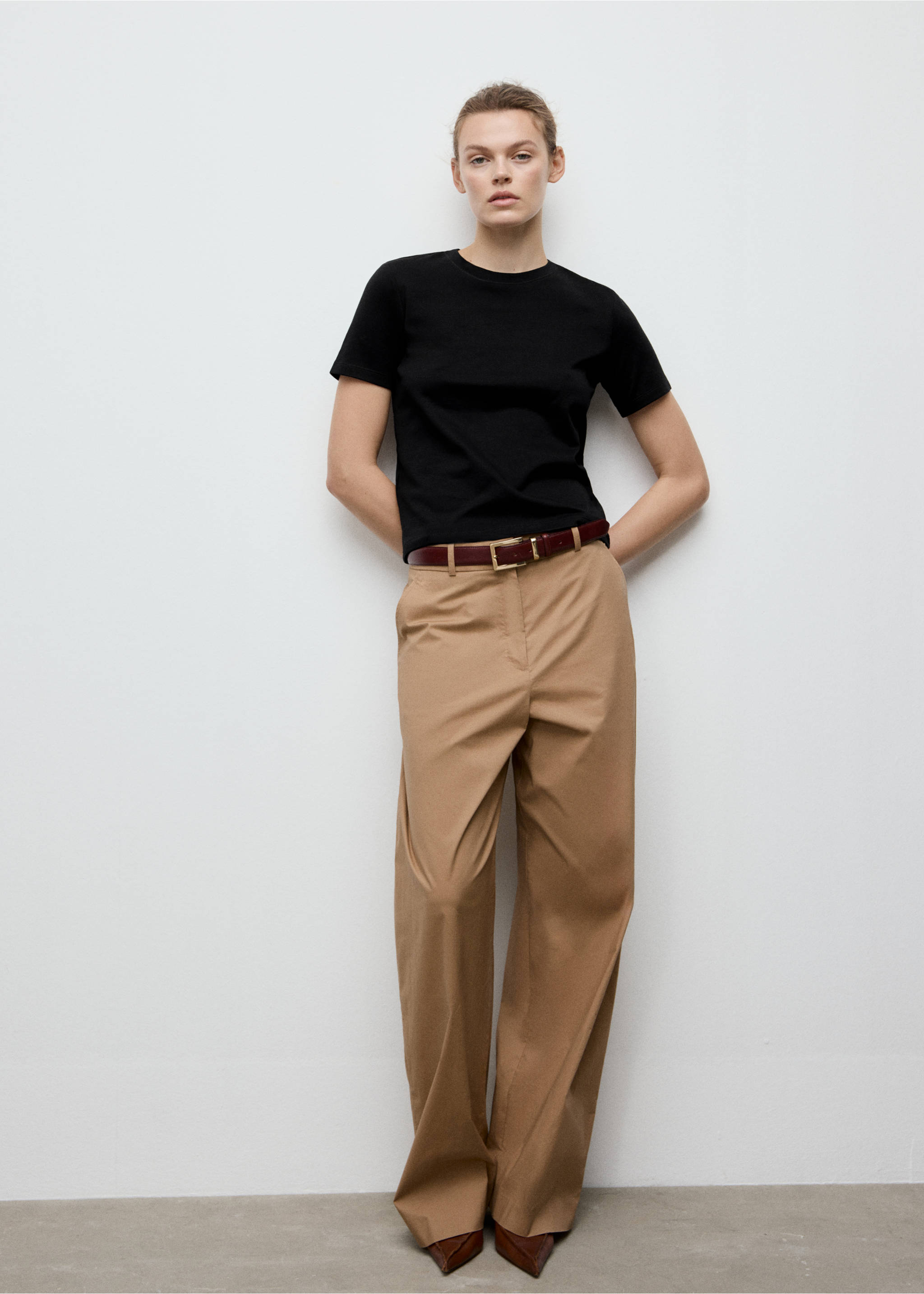 Cotton short-sleeved t-shirt - General plane, Black. Ref: 17021197-00.