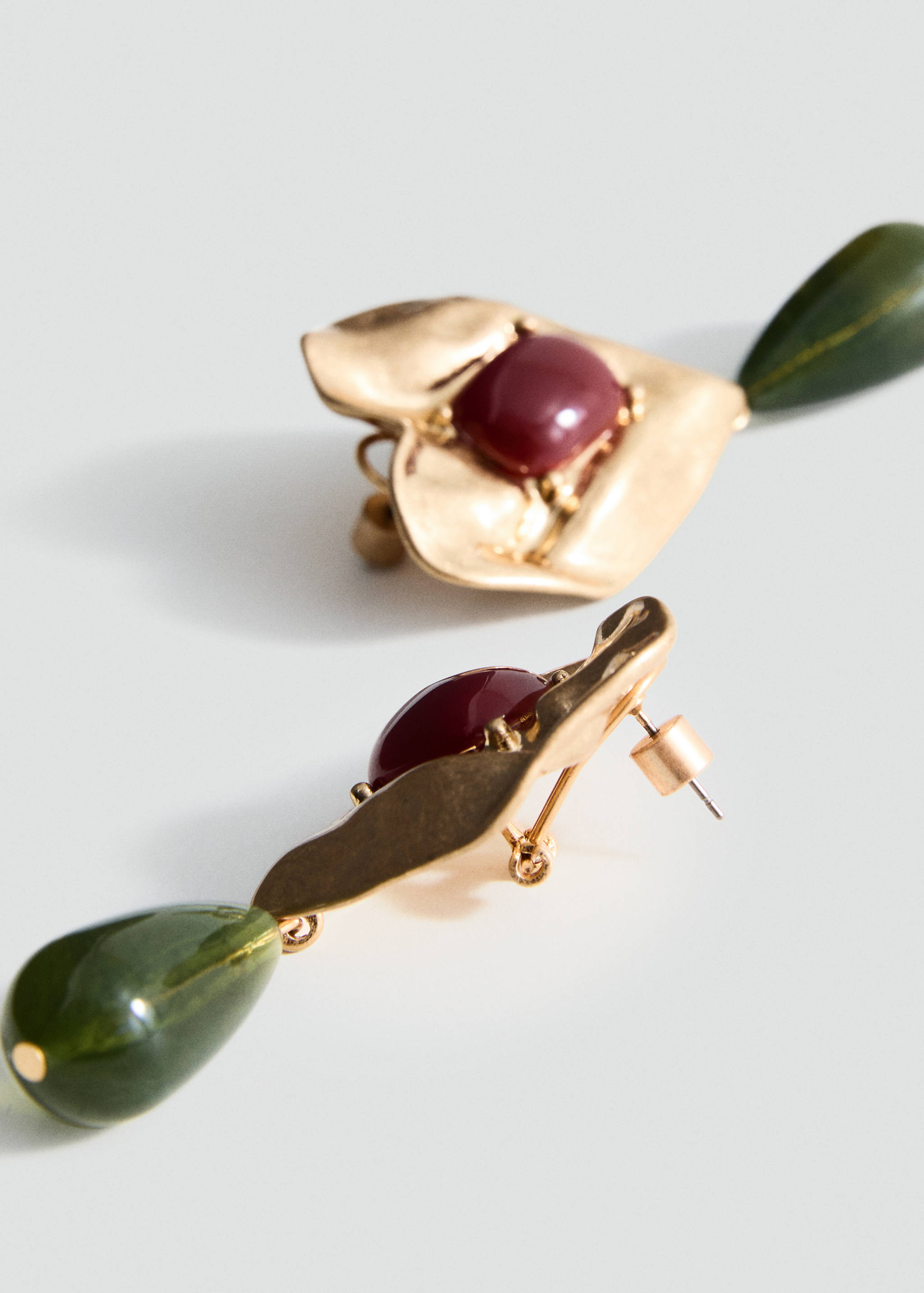 Mixed resin earrings - Medium plane