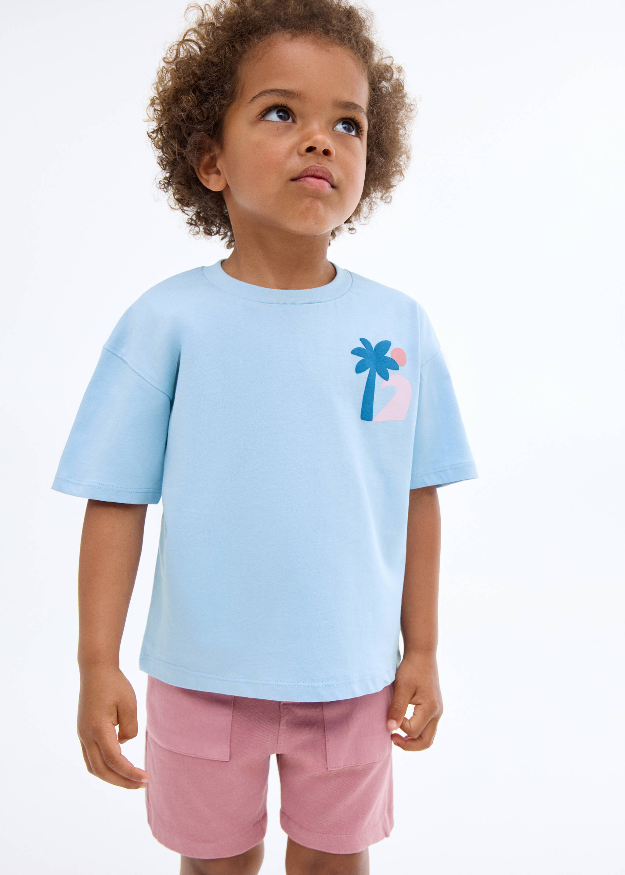 T-shirt imprimé palmiers - Plan moyen