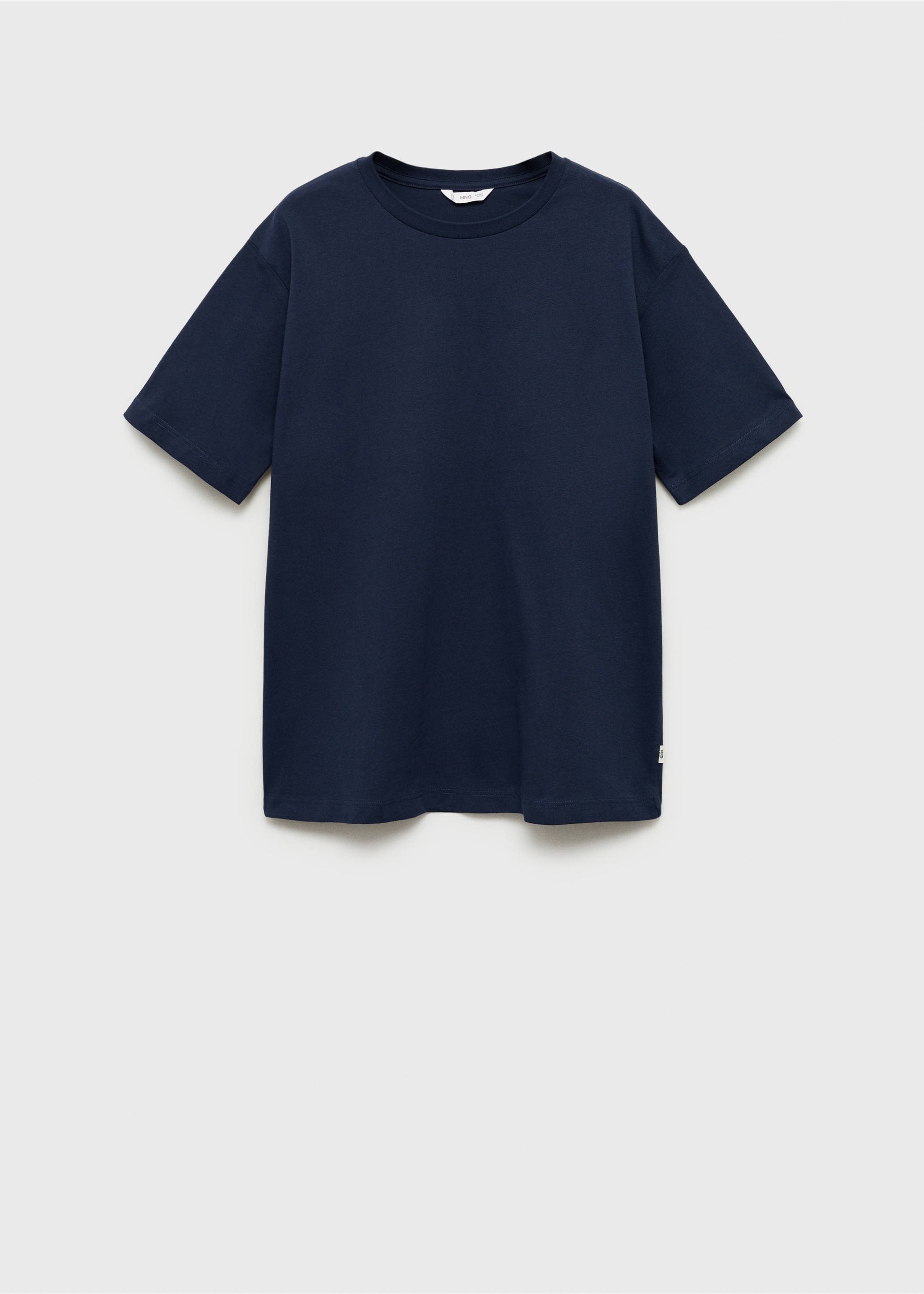 T-shirt manches à revers - Article sans modèle, Bleu marine foncé. Ref: 17021214-00.