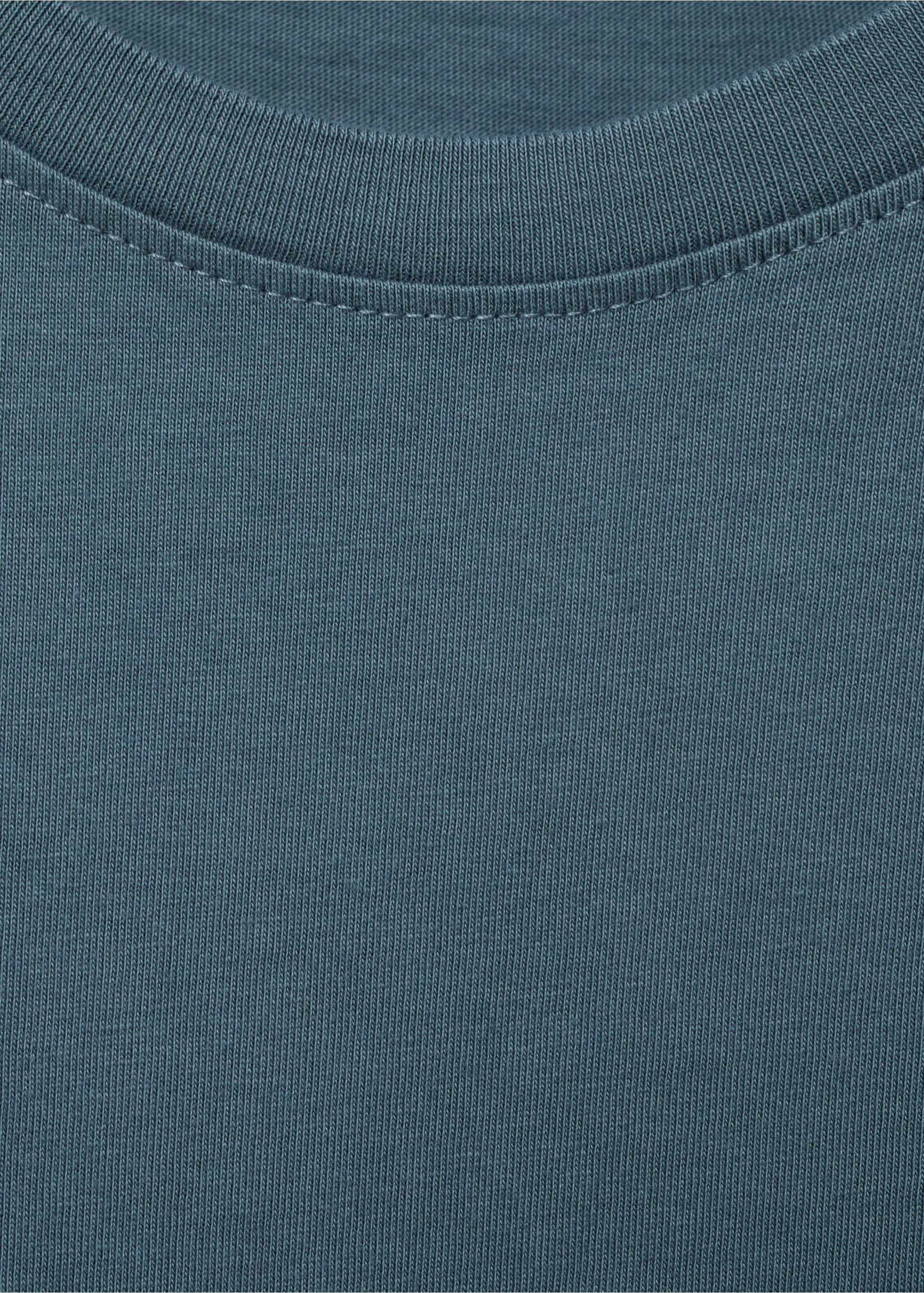 Printed cotton-blend T-shirt - Details of the article 0, Night Blue. Ref: 17021216-00.