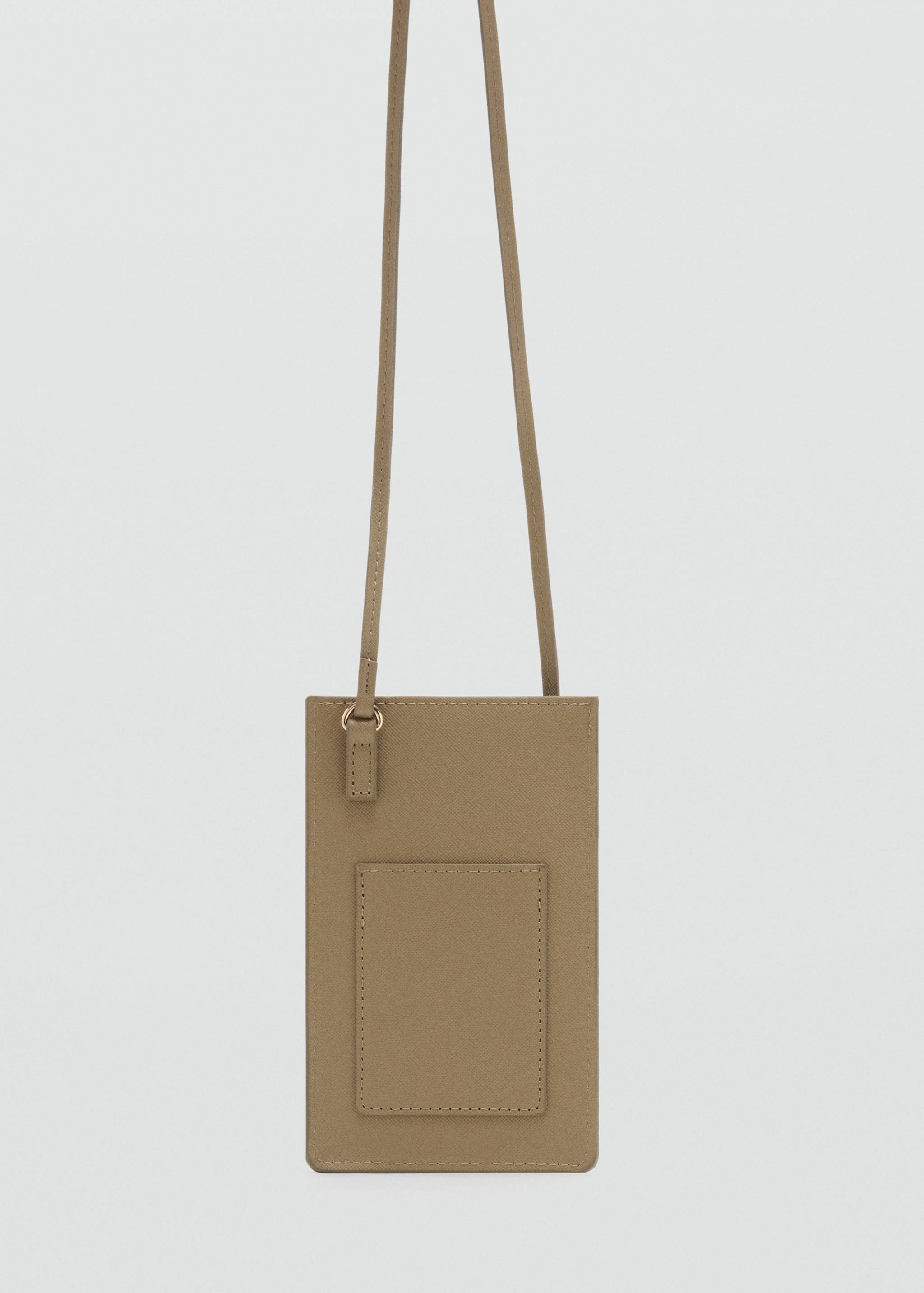 Saffiano-effect crossbody mobile phone case - Medium plane